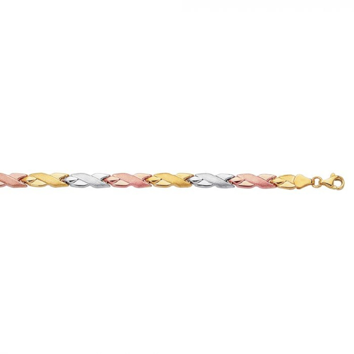 Women’s Tri Color Tube Chain Necklace Vermeil Undefined Jewelry