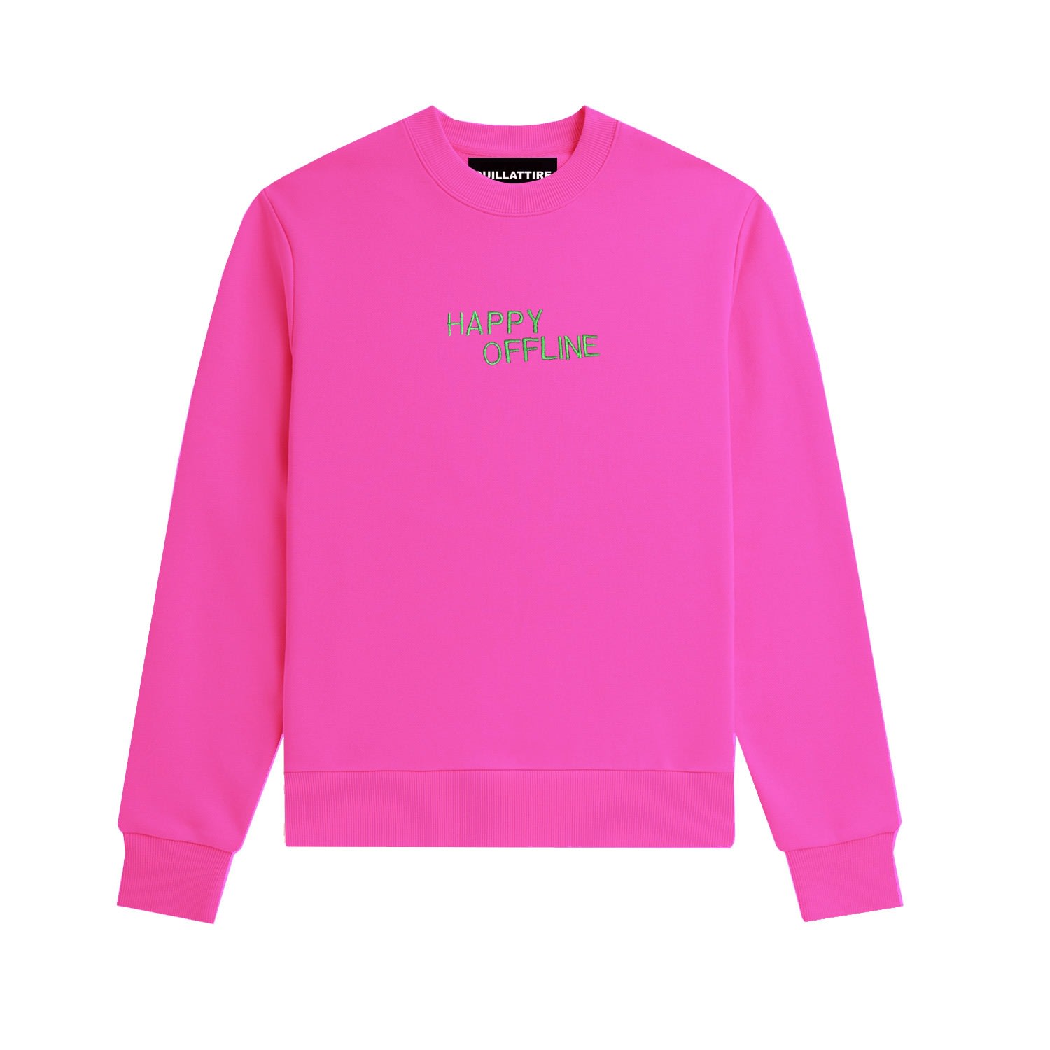 Pink / Purple Pink ’Happy Offline’ Relaxed Sweatshirt - Pink & Purple 3Xl Quillattire