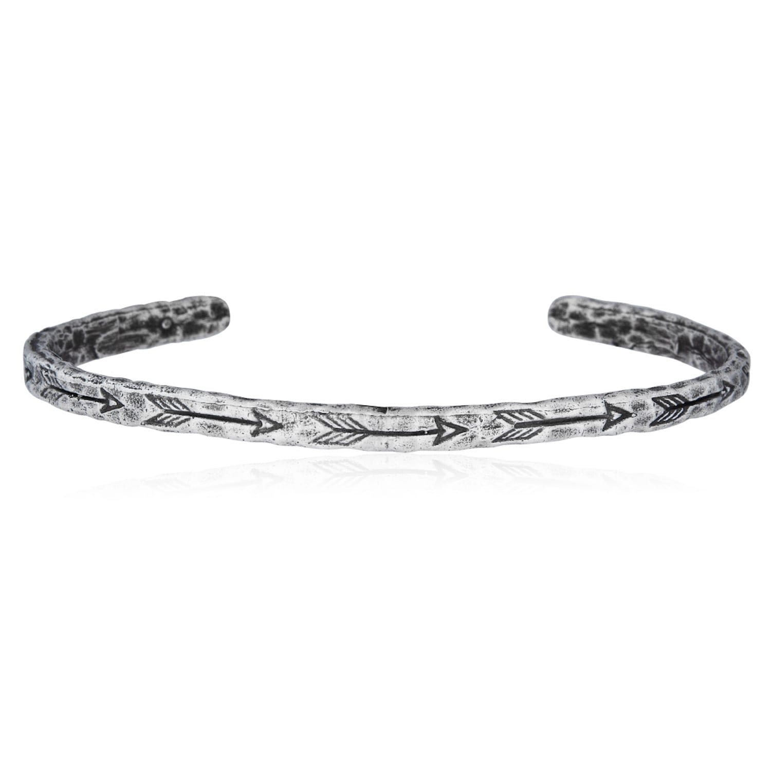 Cartography Women's Grey / Silver Trace: Sterling Silver Arrow Cuff In Grey/silver