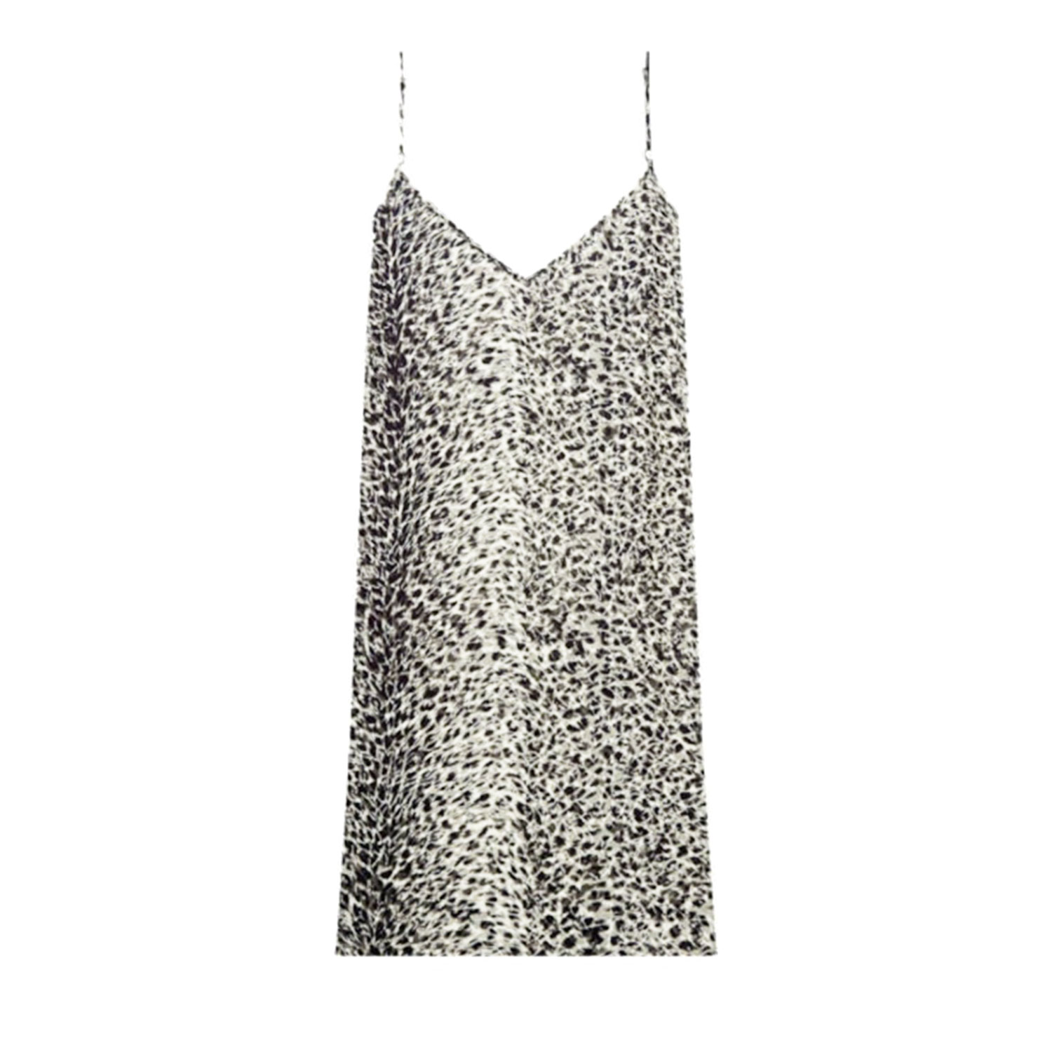 Women’s White V Neck Slip Dress - Eden Leopard Large OTHER UK