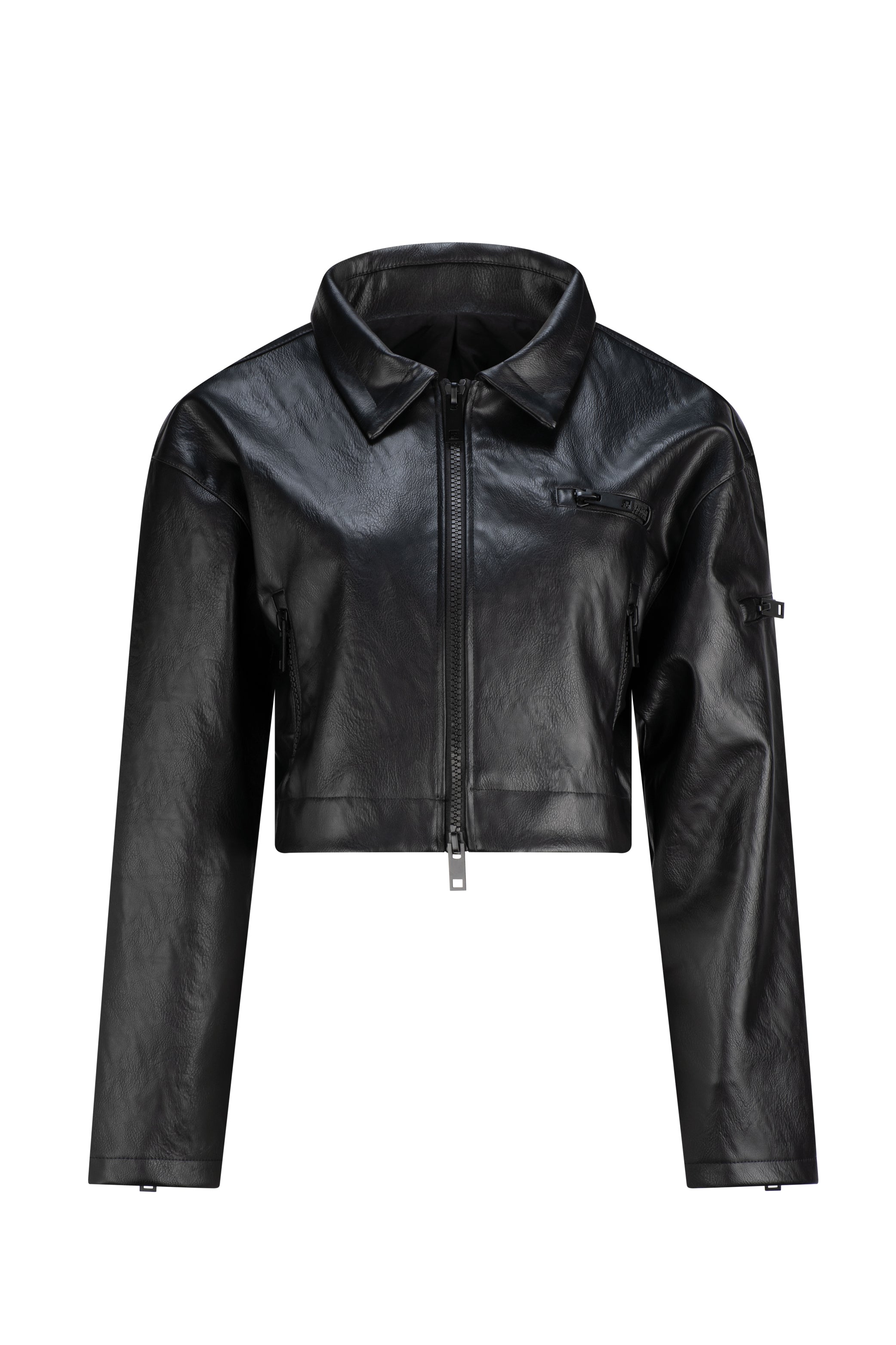 Women's Onyx Faux Leather Jacket - Black | Medium | Dref