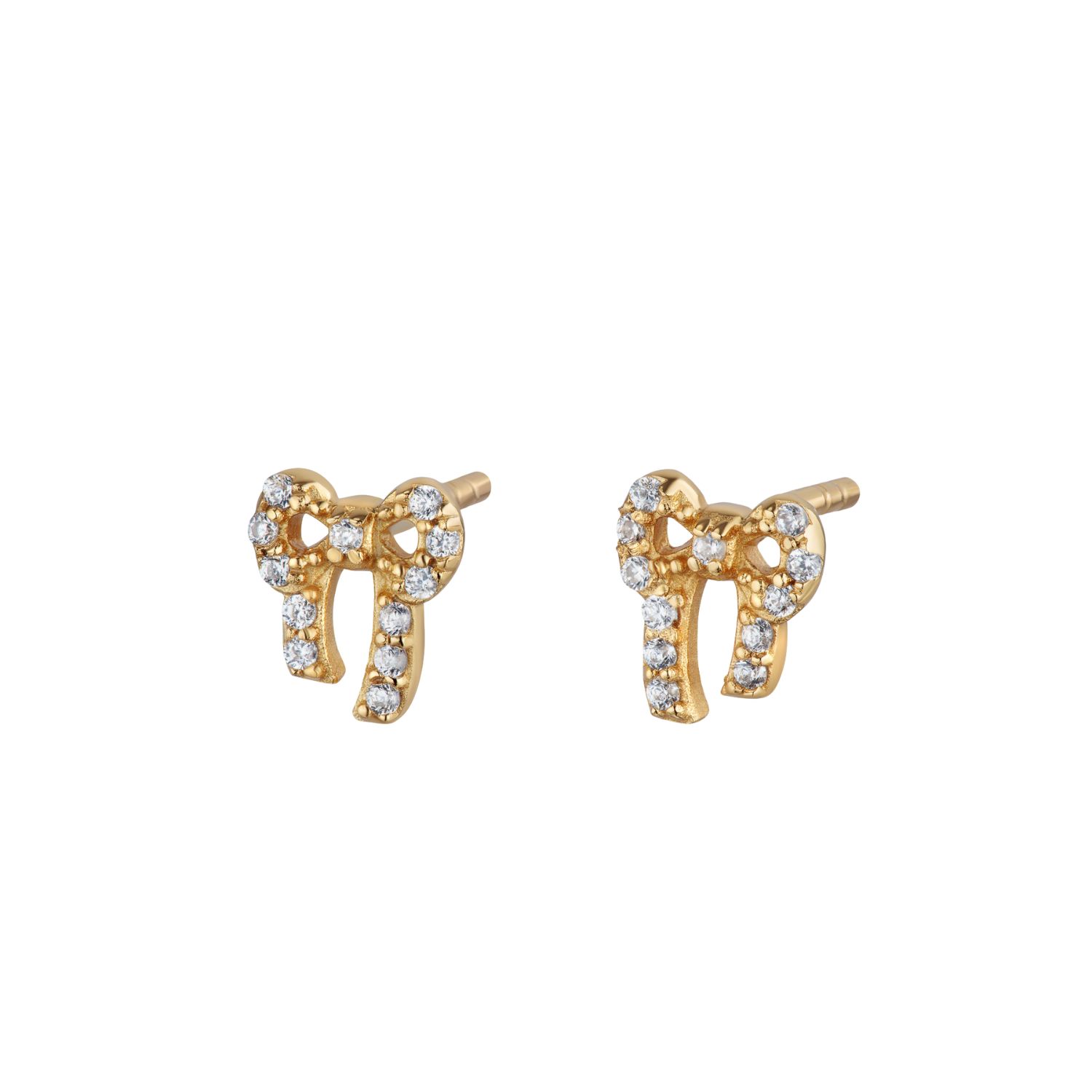 Scream Pretty Women's Gold Bow Stud Earrings