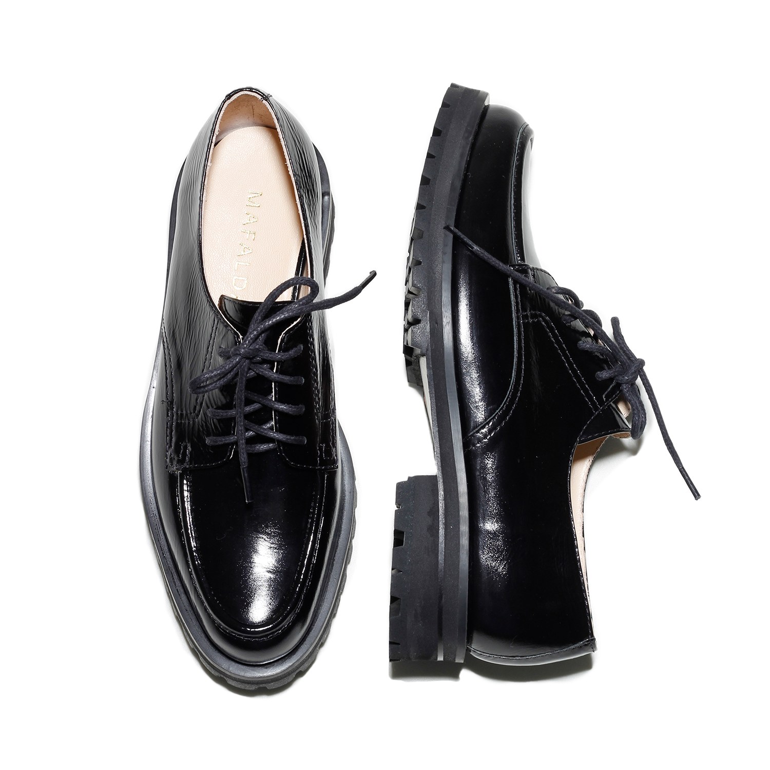 Mafalda Women's Catarina Black Patent Loafer In Black