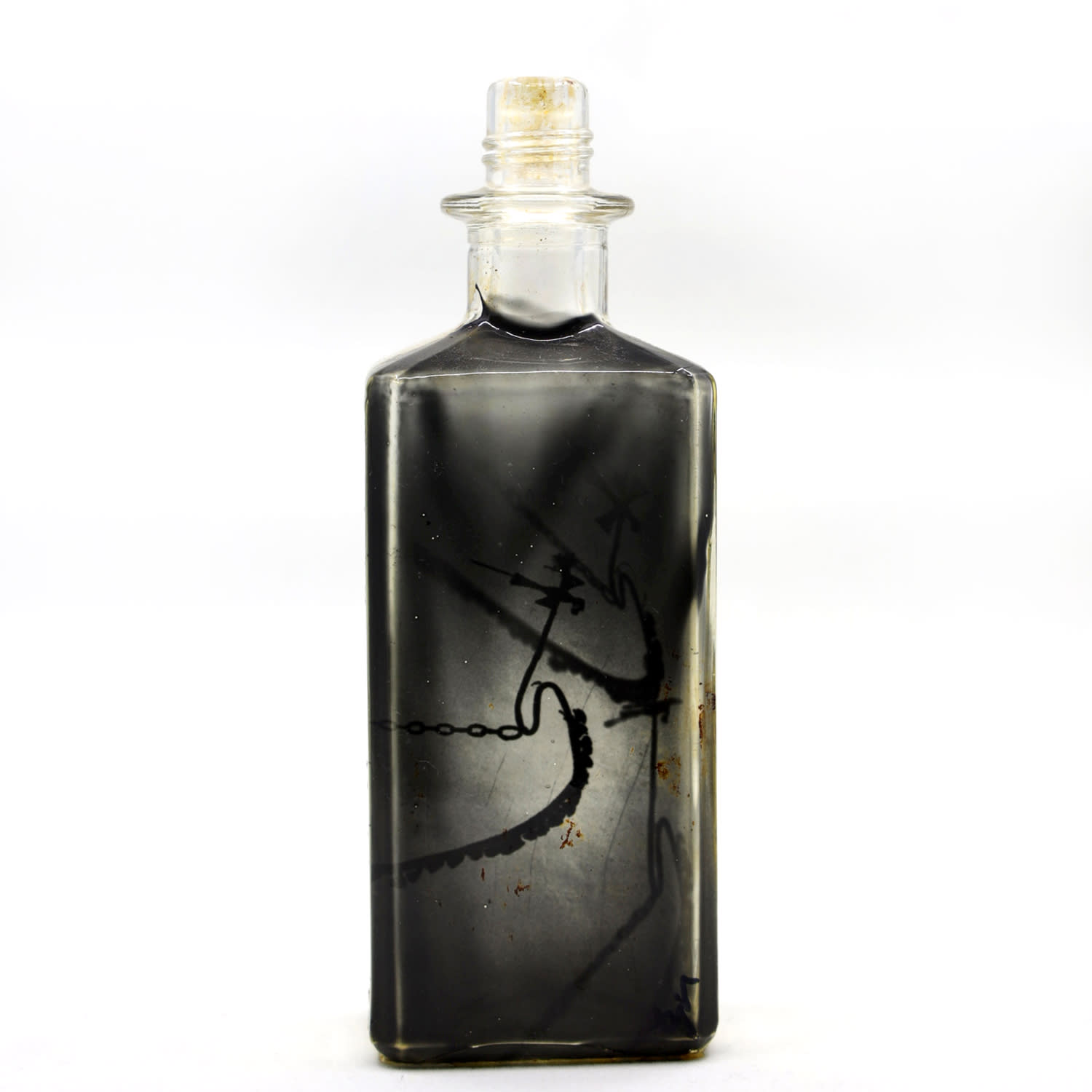 Babs Boutique Nyc Black Babs Hand-printed Aboriginal Vintage Bottle Art In Black