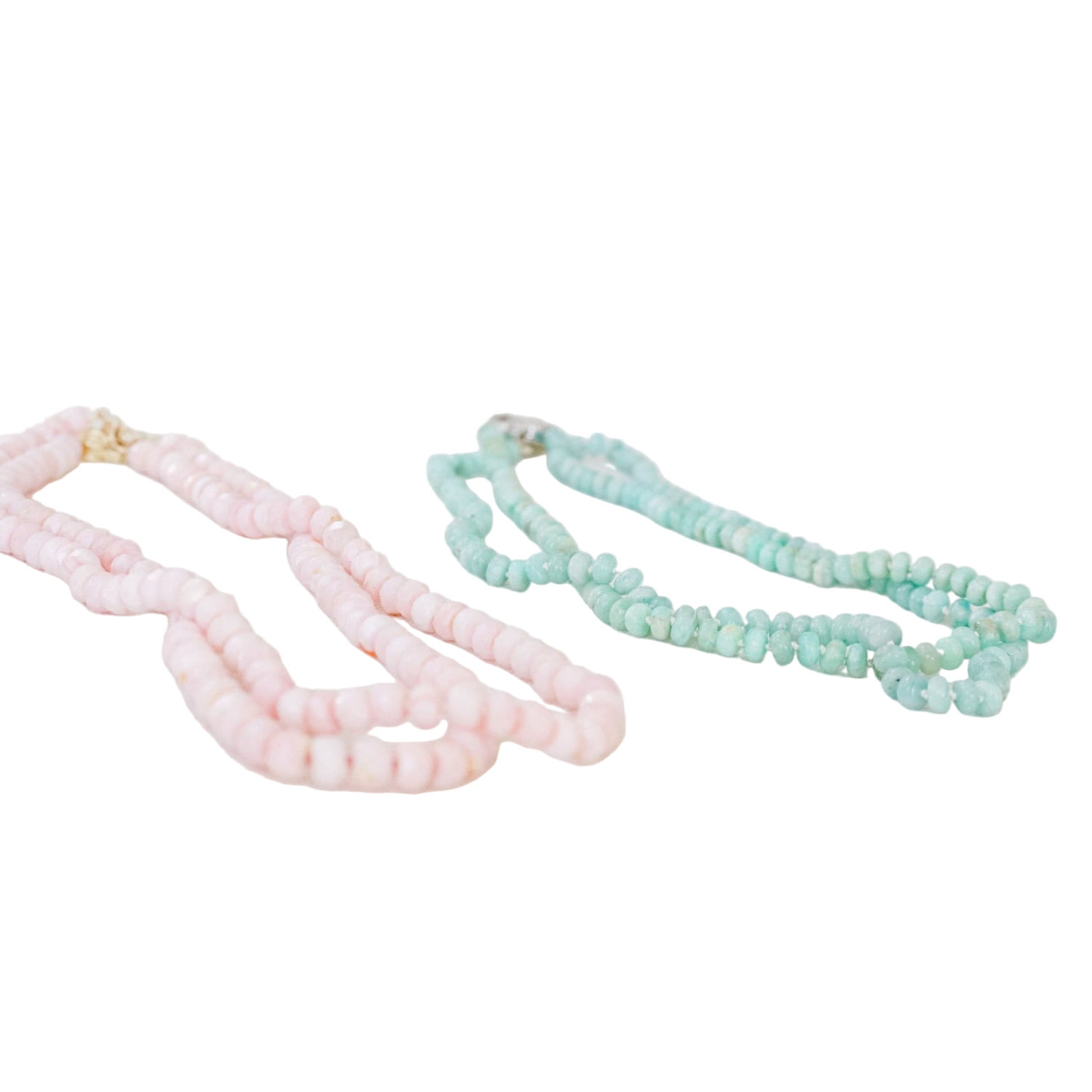 Taylor Reese Women's Blue Amazonite Hand Knotted Candy Crush Necklace In Blue