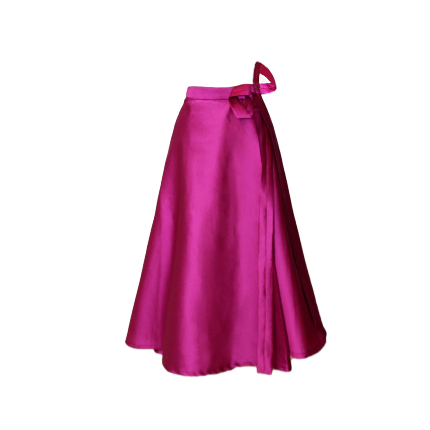 Women’s Pink / Purple Metallic Pink Midi Skirt In Silk Large Richa Sharma