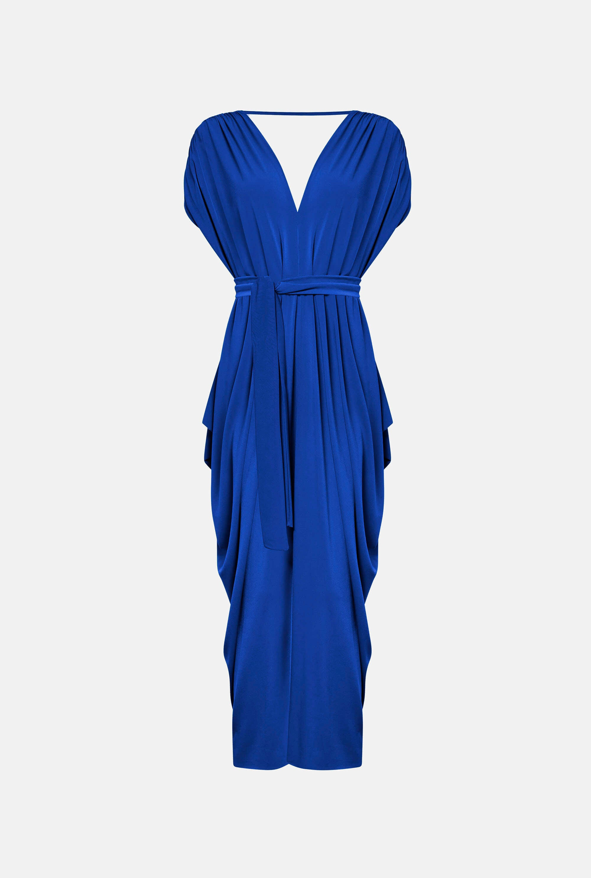James Lakeland Women's Blue Draped Maxi Royal Dress