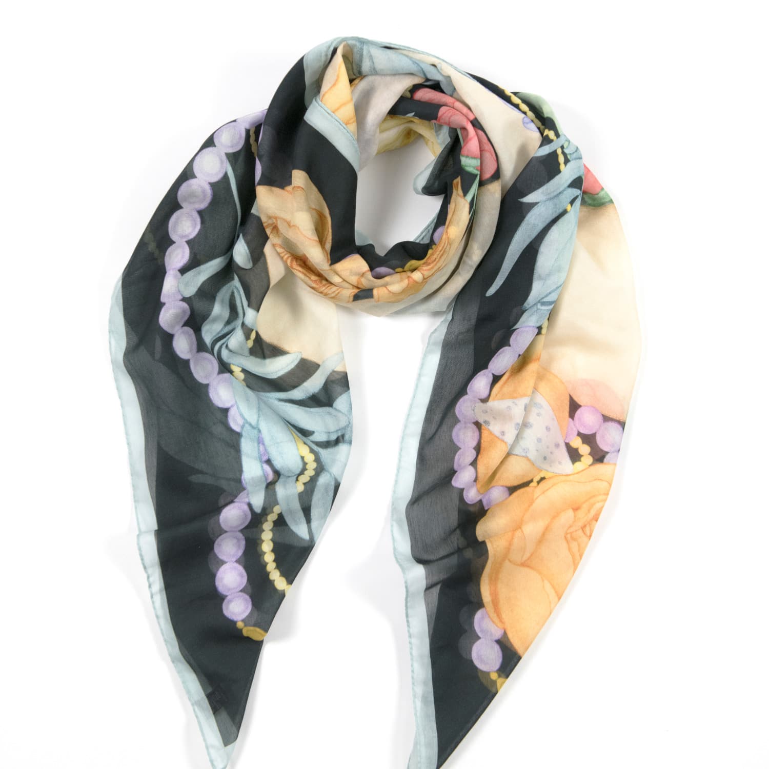 cotton silk scarf