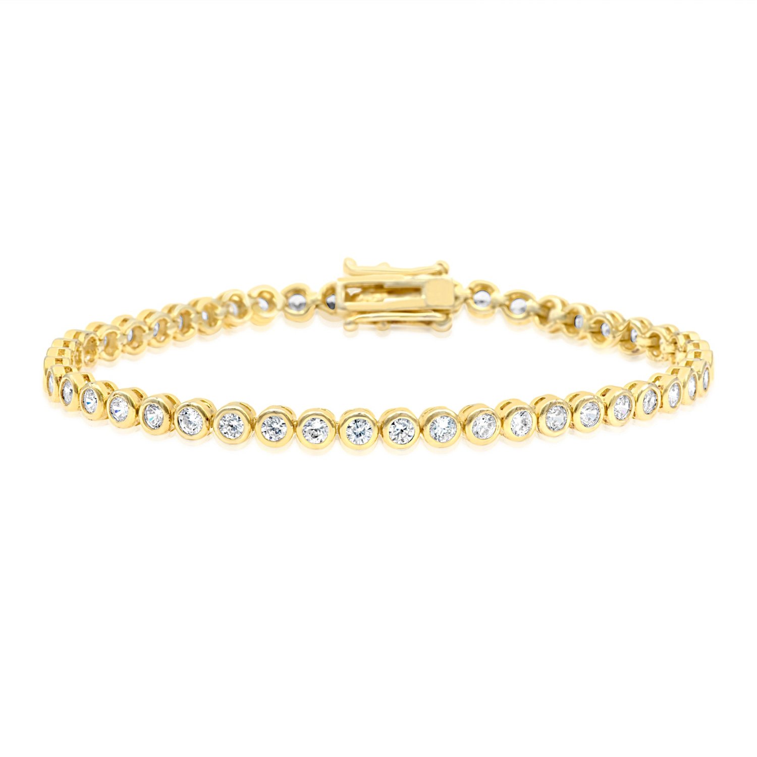 Shymi Women's Classic Two Mm Bezel Set Tennis Bracelet - Gold