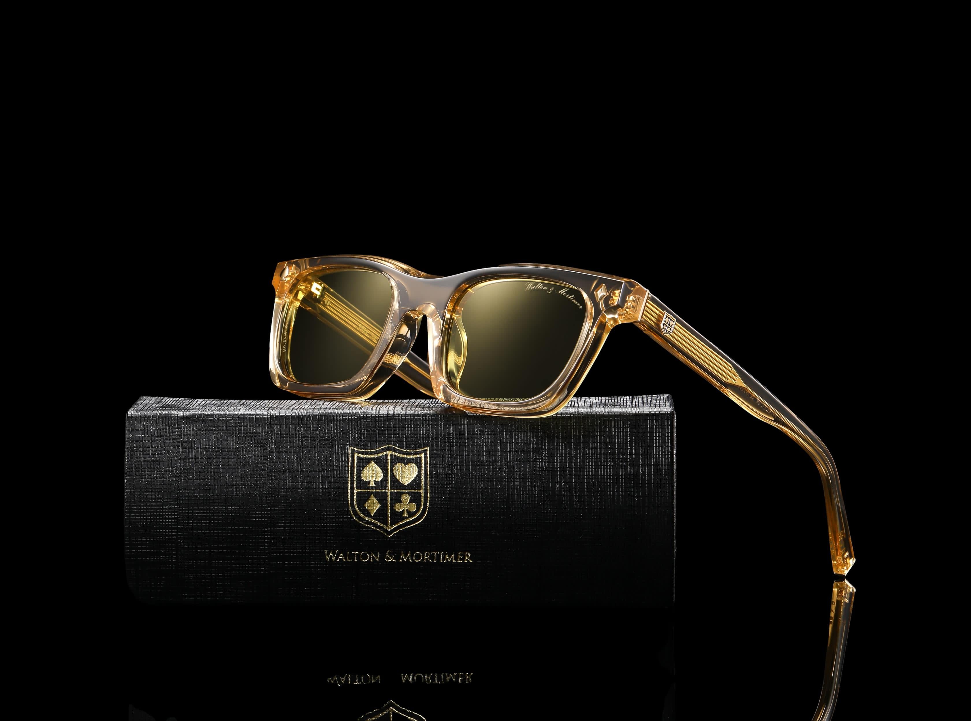 Walton & Mortimer Inferno Champagne Shimmer Sunglasses | Walton