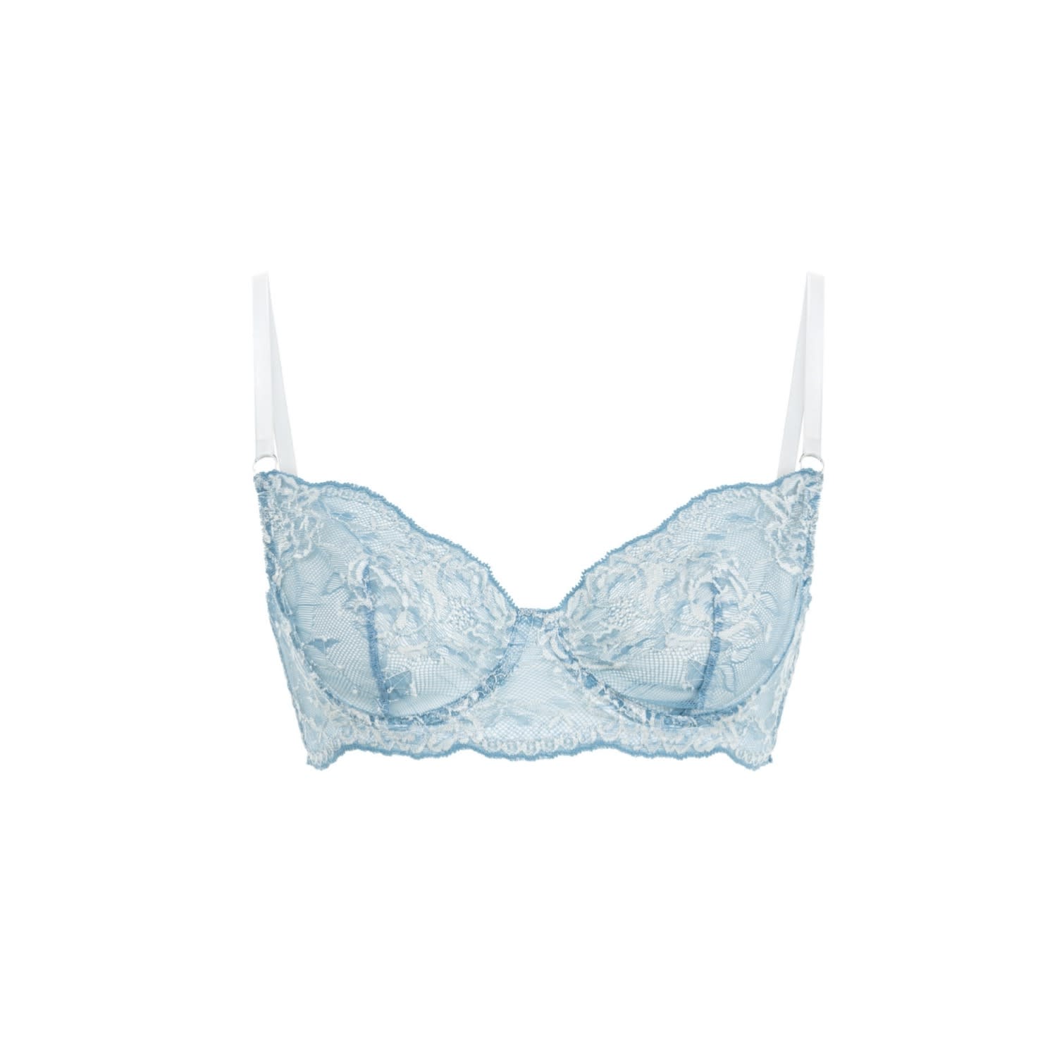 Mers Silk Women's Sky Blue Lace Bra