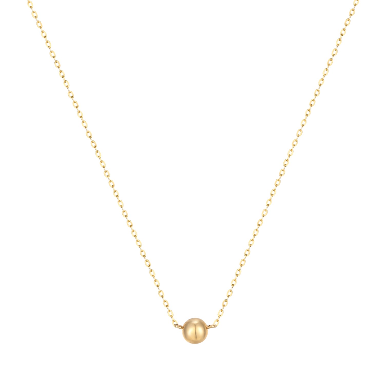 Women’s 22Ct Gold Vermeil Round Bead Dot Necklace Seol + Gold