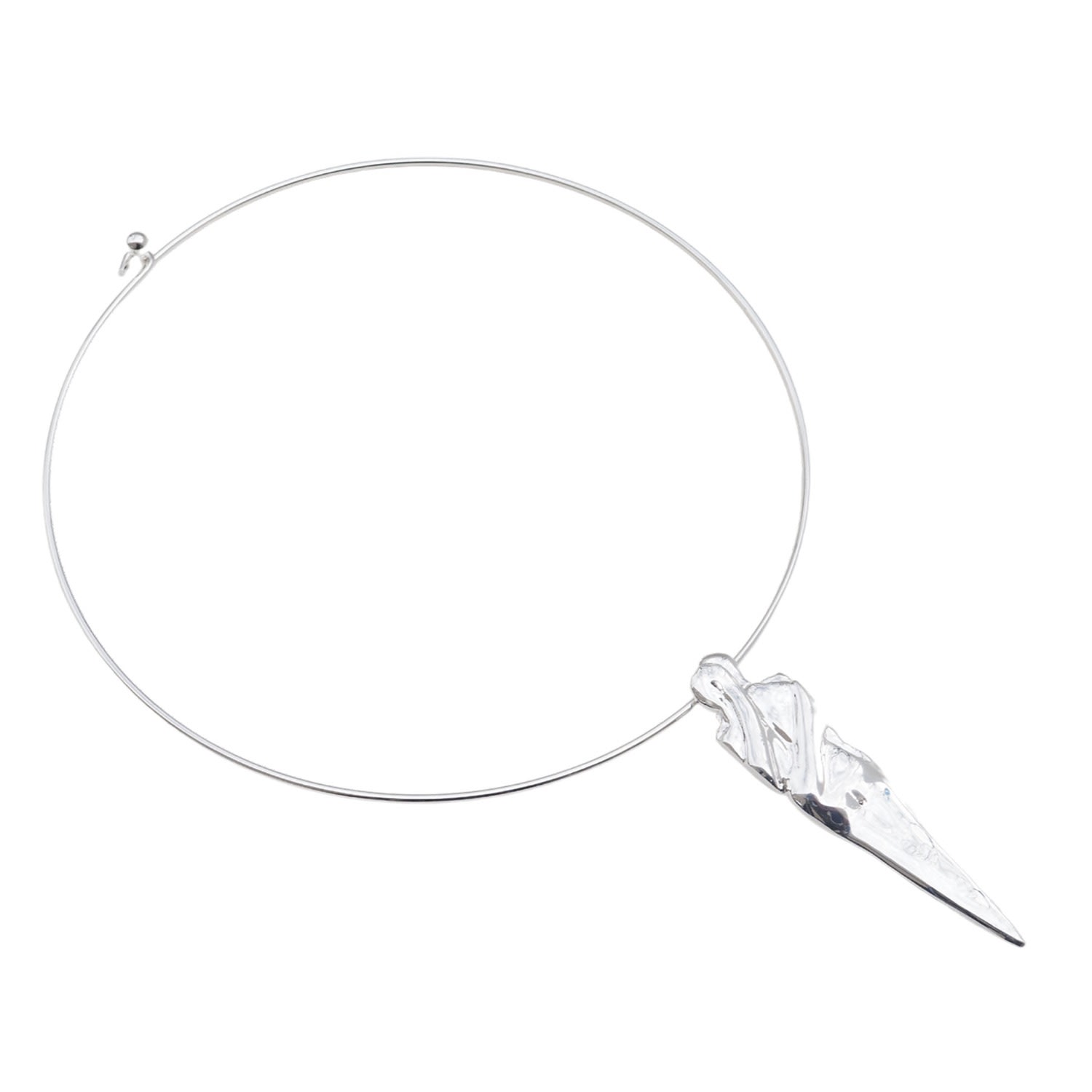 Nicole Amato Women's Just Love Pendant Necklace On Chic Neckband- Silver In Silver