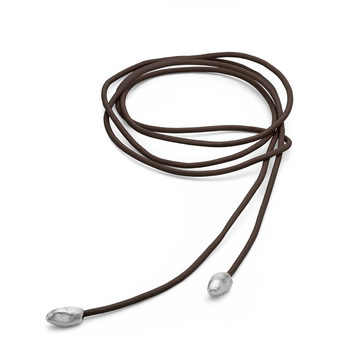 Eva Remenyi Women's Origin Bow Brown Necklace Silver