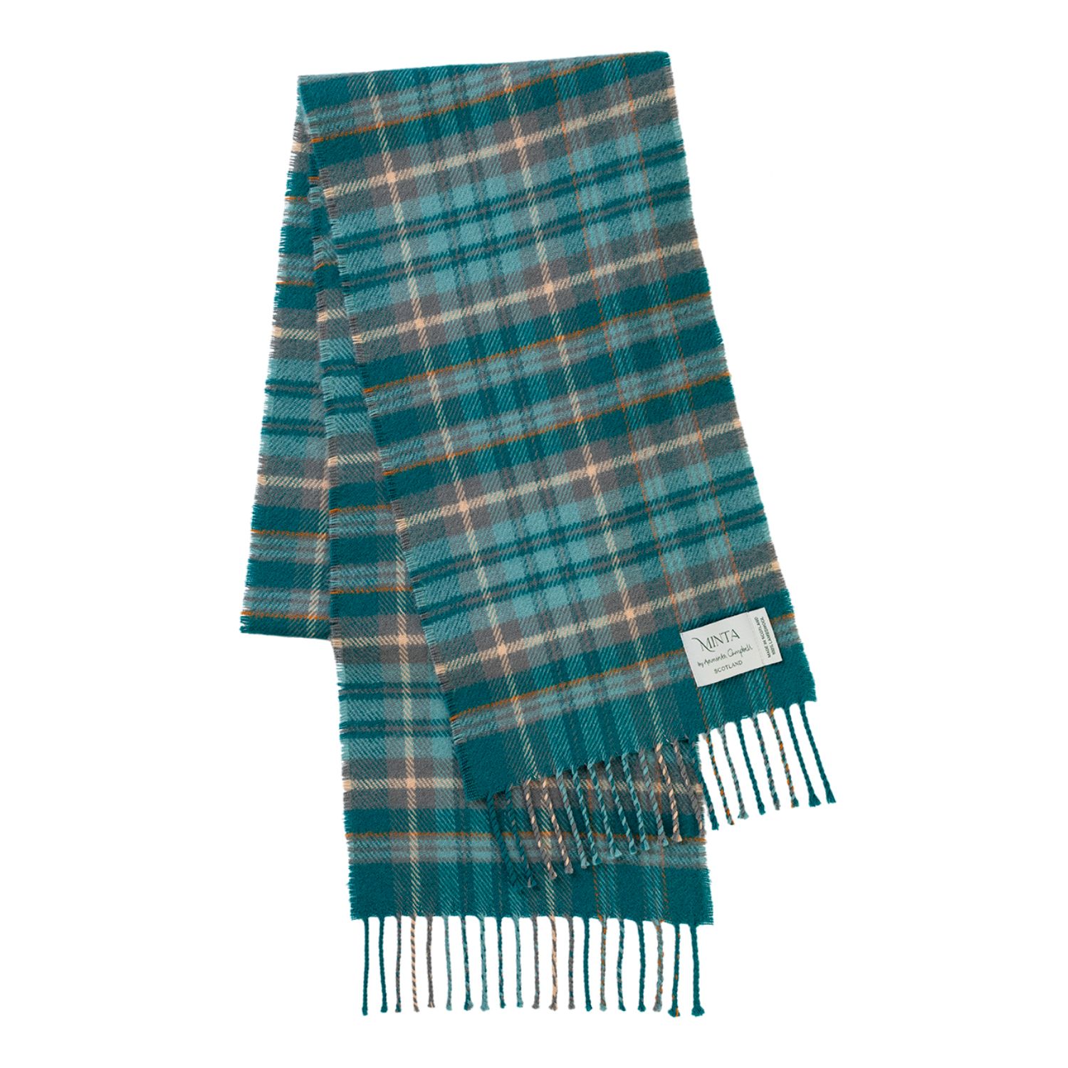 Araminta Campbell Ltd Women's West Coast Waters Lambswool Scarf Turquoise In Blue