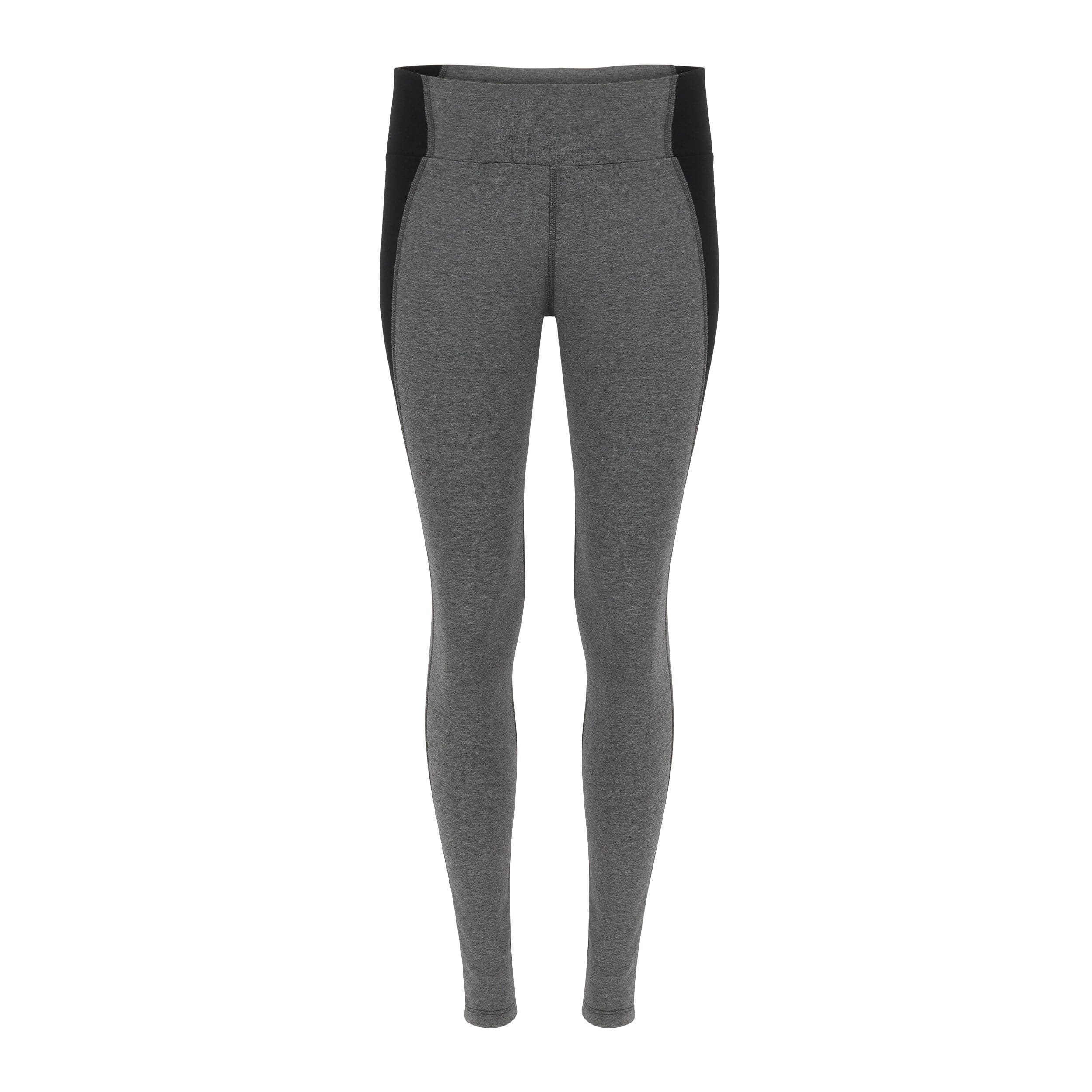 Women’s Neda Colorblock Organic Cotton High Waisted Legging - Dark Heather Gray Small Lezat