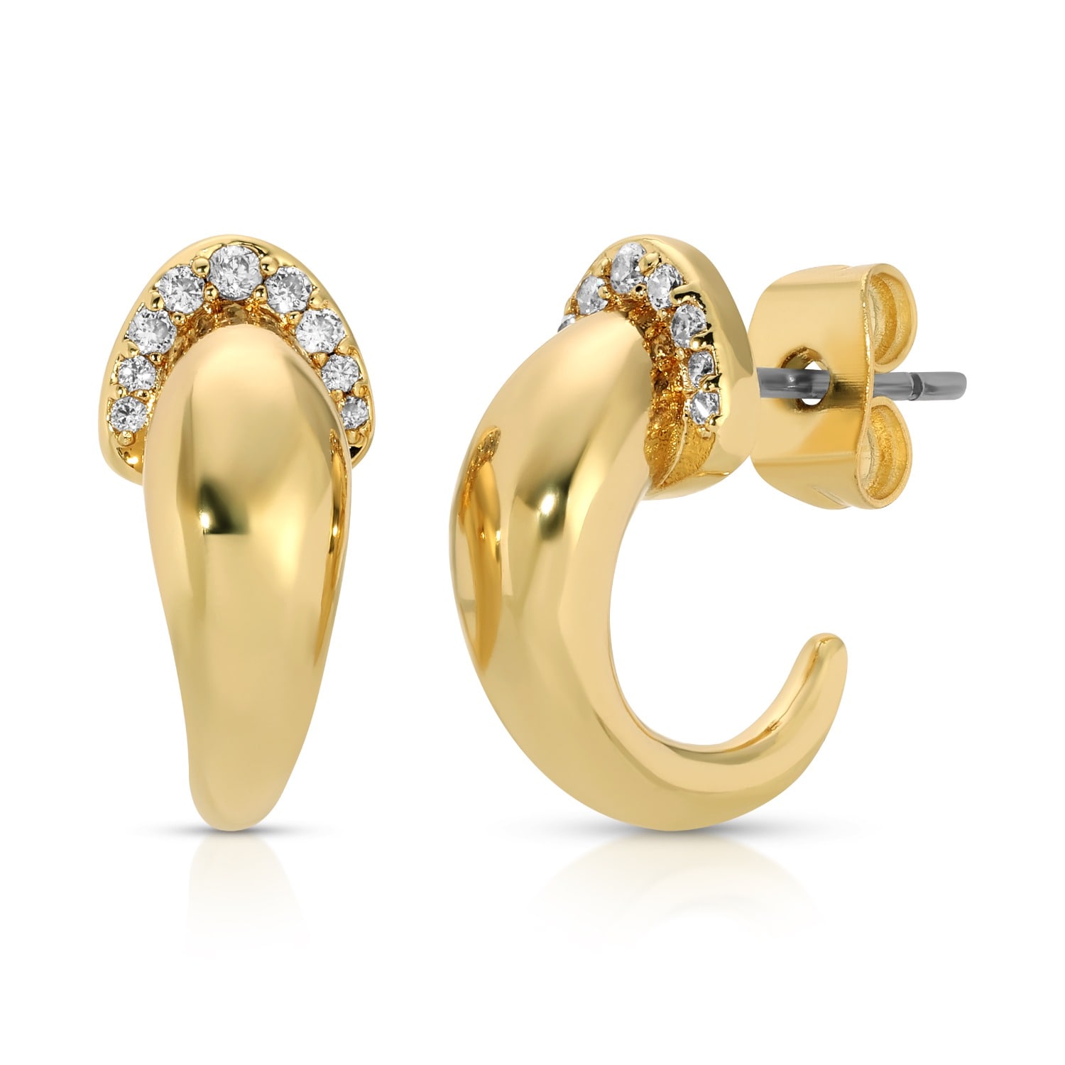 Leeada Jewelry Women's Gold Bene Mini Hoop