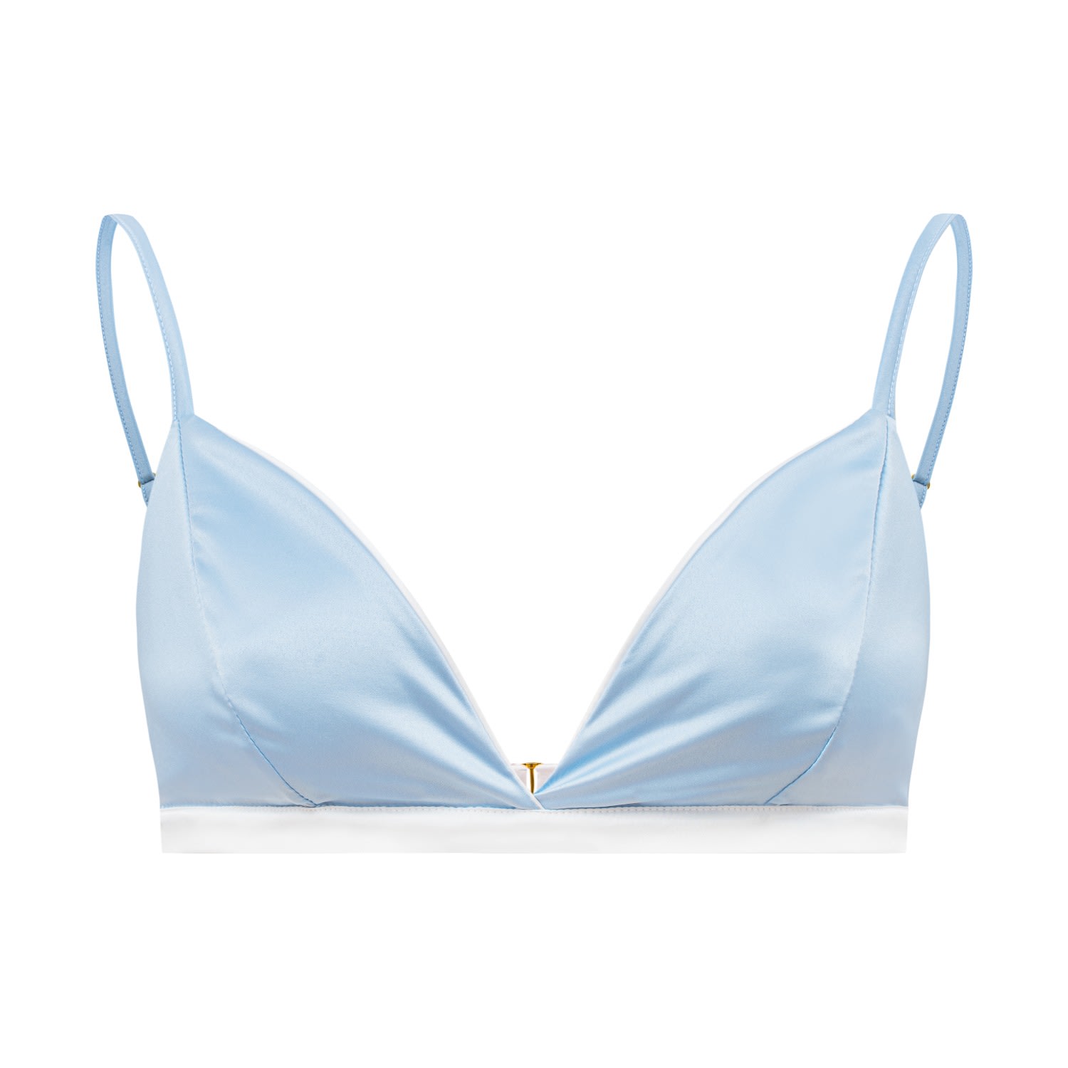 Women’s Blue / White Blue Crush Satin Bralette Medium Ekcentrik