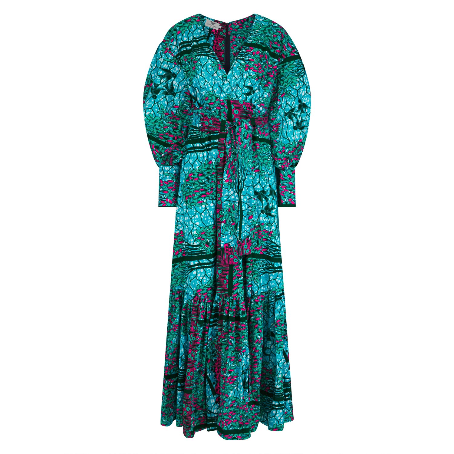 Ohema Ohene Women's Blue Victoria Split Leg Maxi Dress In Blue