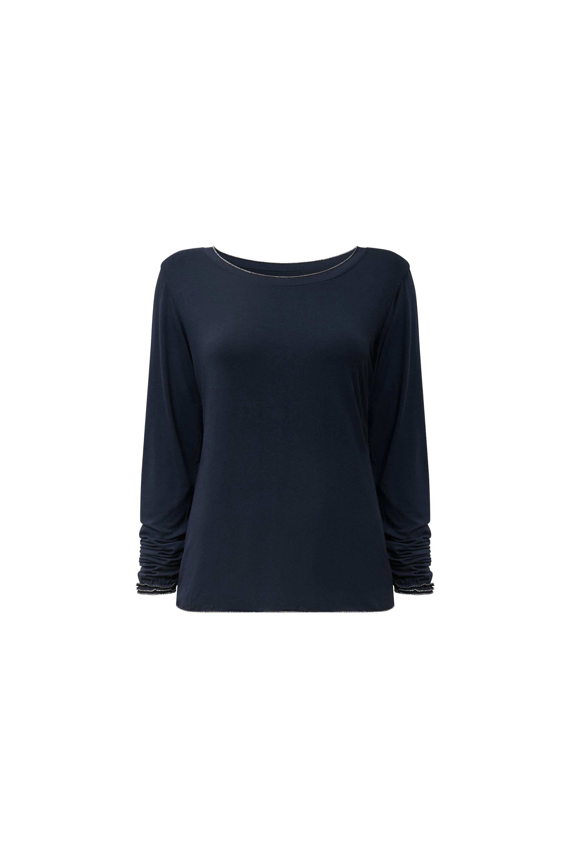 James Lakeland Women's Blue Long Sleeve Navy Top