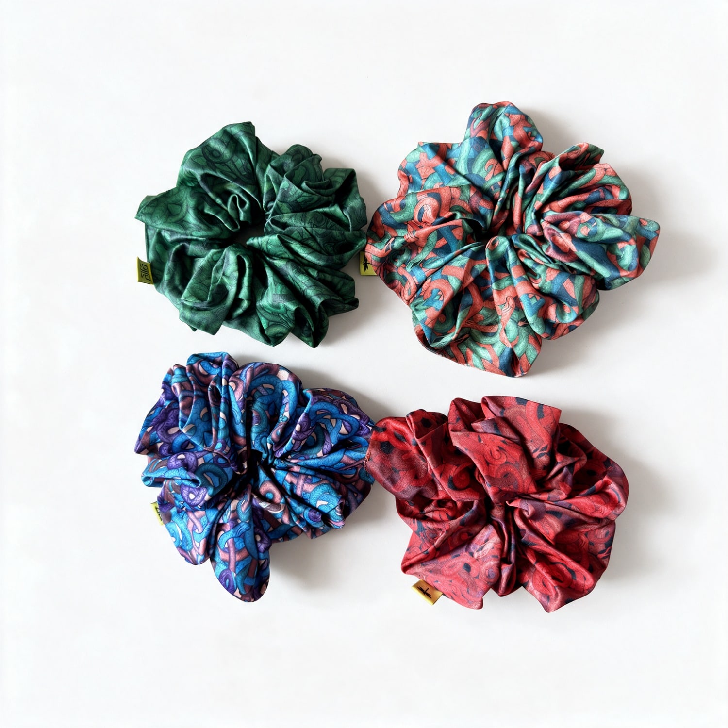 Women's Snakes Print Hair Oversized Scrunchies Set | Janara Jones