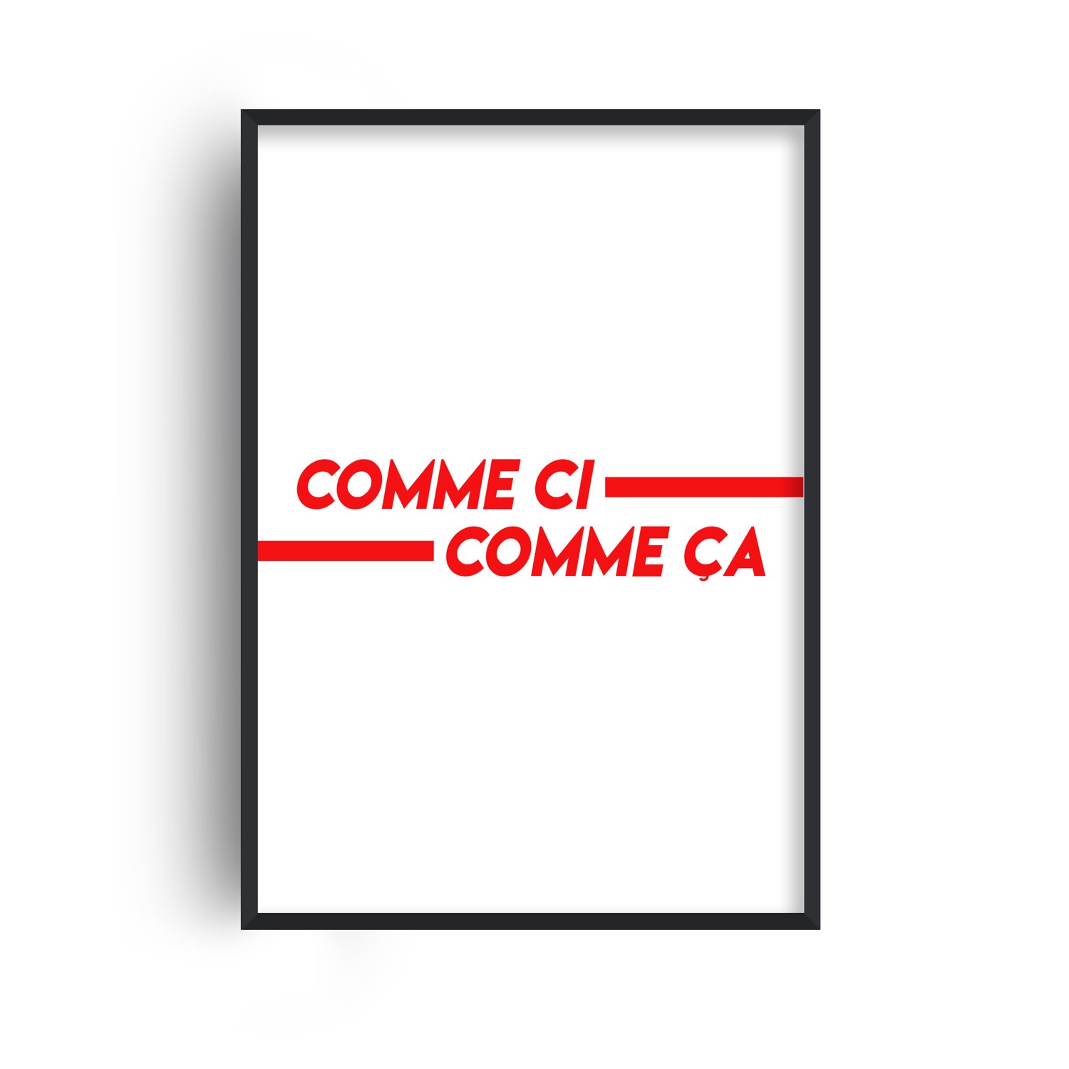 Fanclub Comme Ci Comme Ça Red French Retro Giclée Art Print In Red