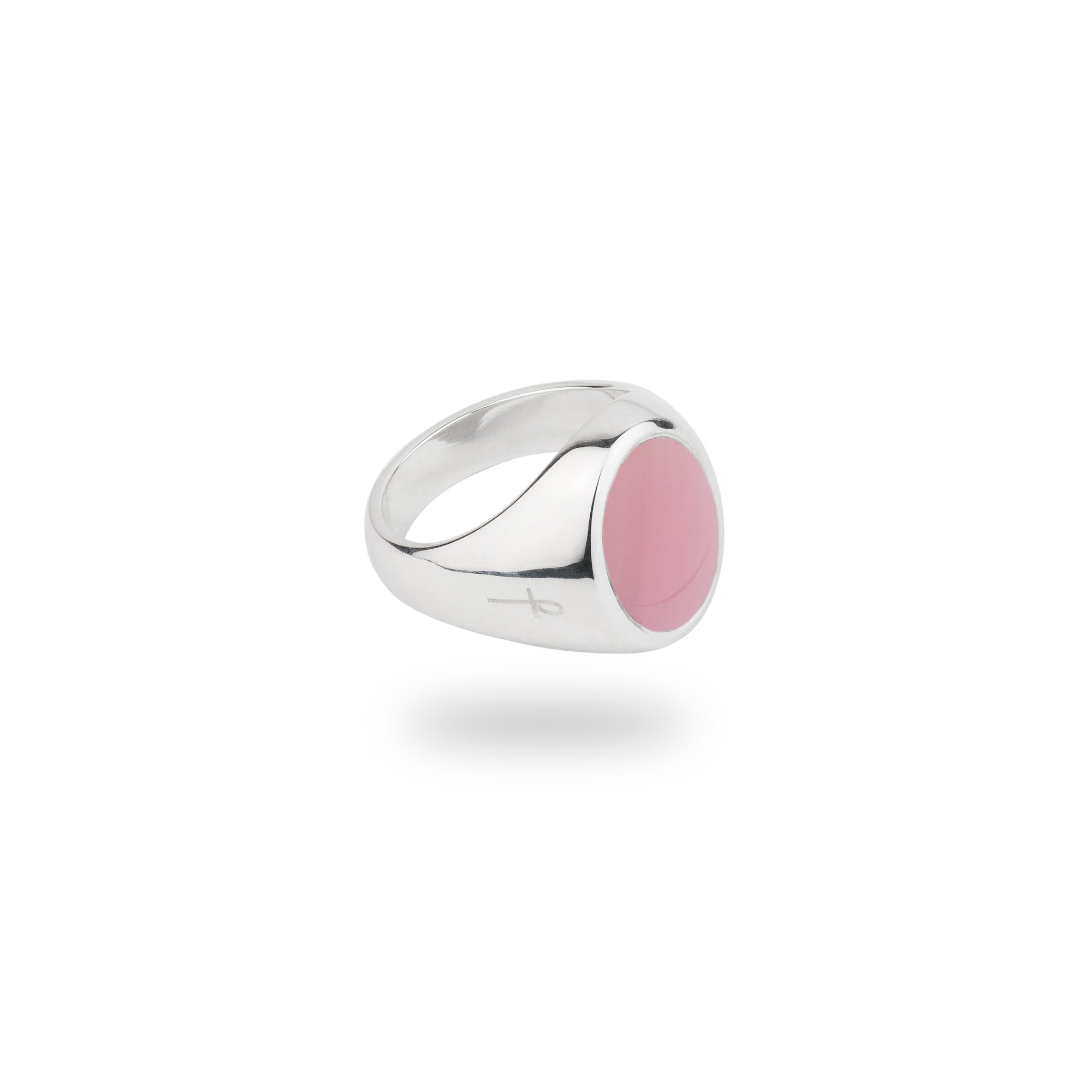 Women’s Silver Jamestown Pink Mother Of Pearl Oval Stone Ring Phira London