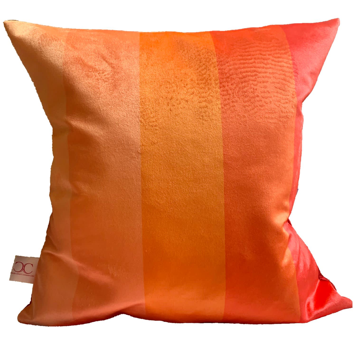 orange striped cushions