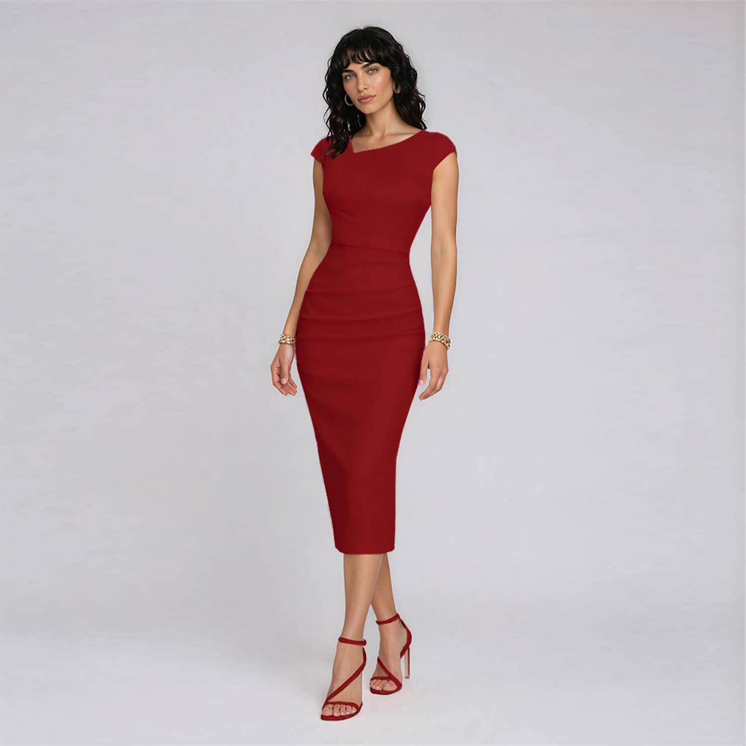 plus size cocktail dress near me Final Sale Plus Size Off The Shoulder Sequin Asymmetrical BodyCon Dres main image 0
