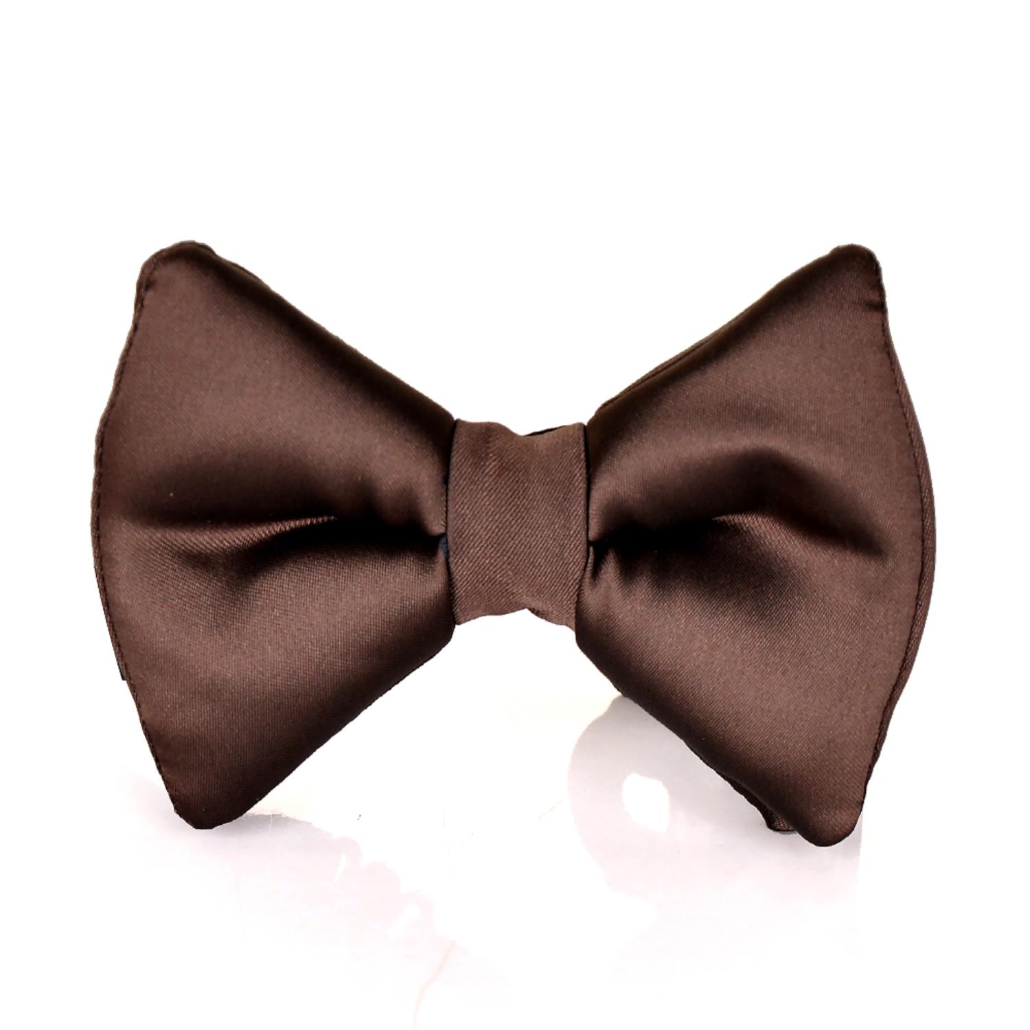 David Wej Men's Brown Silk Bow Tie - Coffee In Brown
