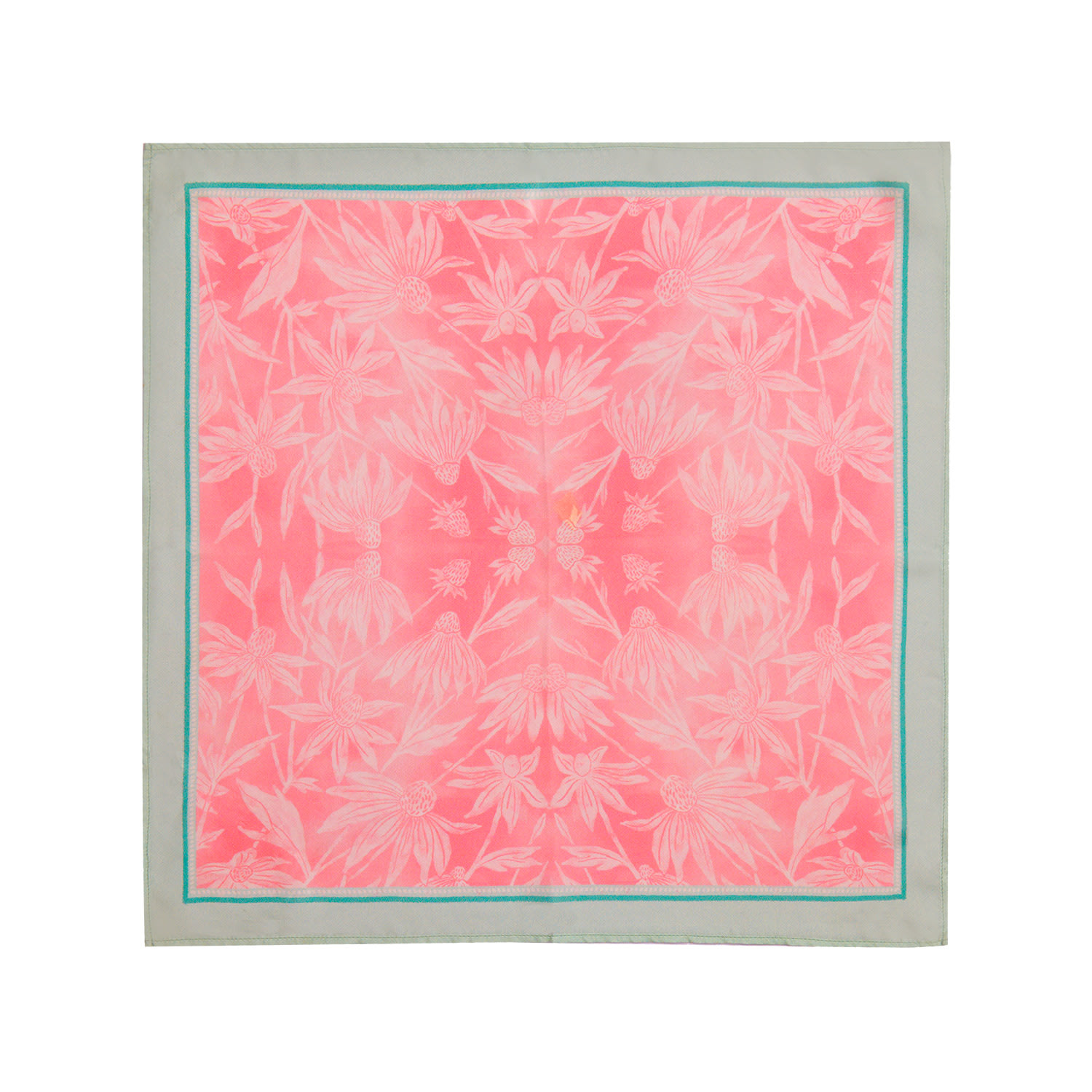 Meraki Unlimited Neutrals Etched Flowerets Pink Silk Scarf For Women In Pattern