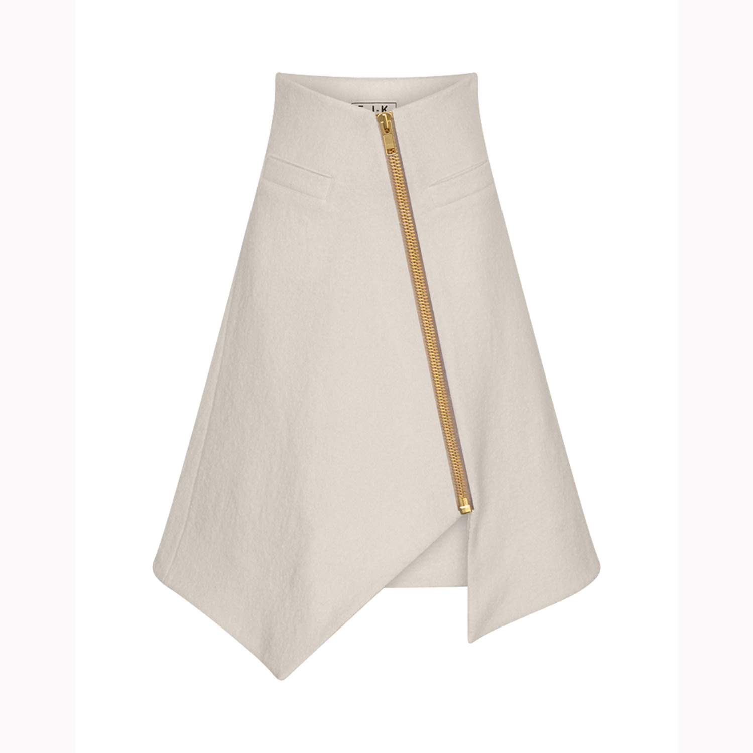 Women's White Emily The Ivory High Waisted Flirty Skirt | Medium | F.j.k by Farah Kadhimi