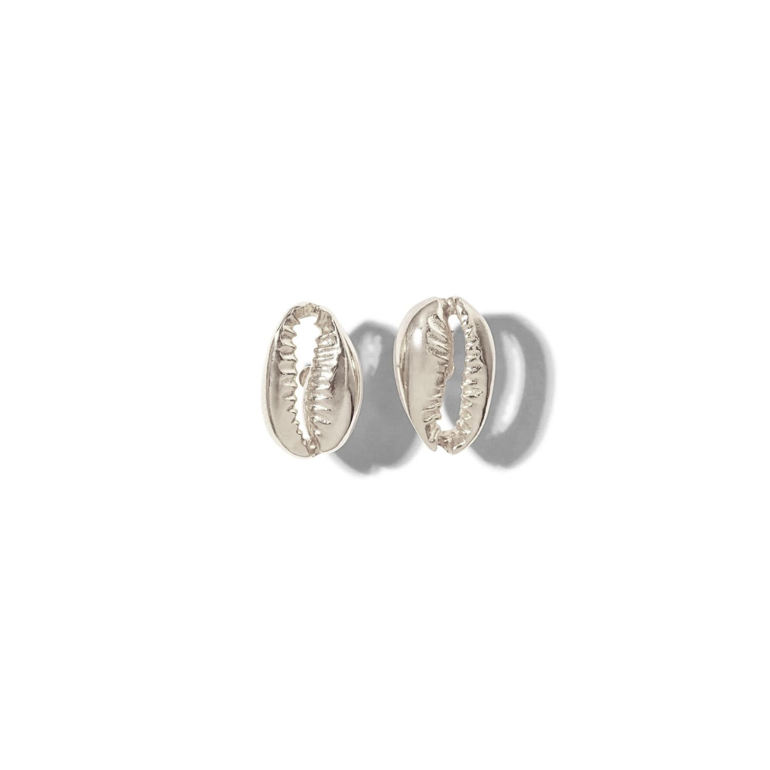 Jaredjamin Women's Silver Cowrie Stud Post Earrings