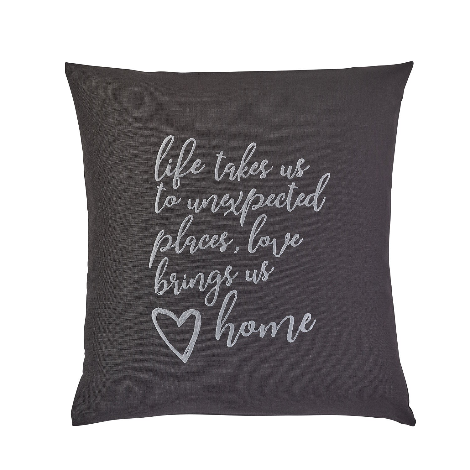 Grey Life Takes Us To Unexpected Places Cushion Irish Linen House