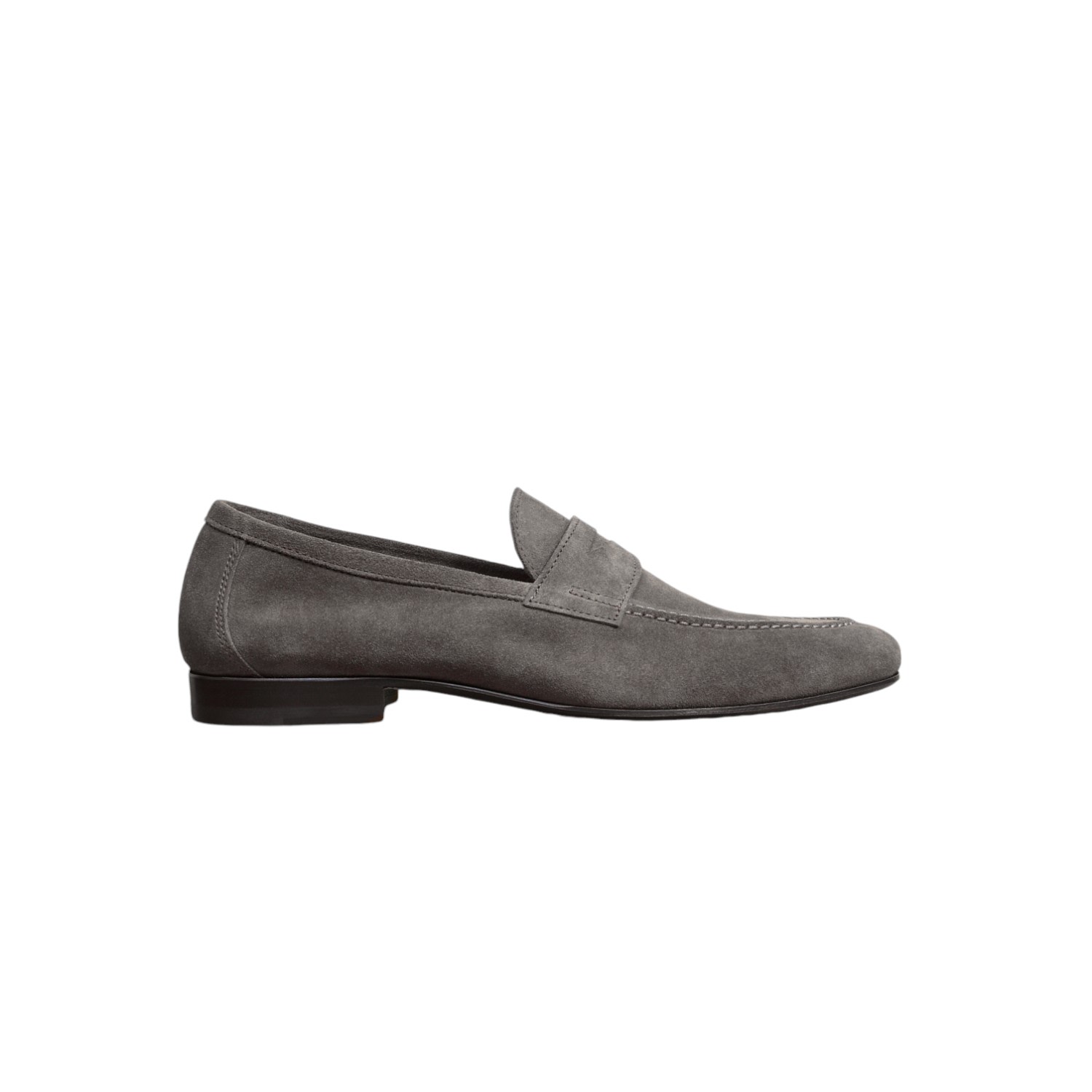 Jack Erwin Men's Grey Edward Penny Loafer - Gray Suede In Grey
