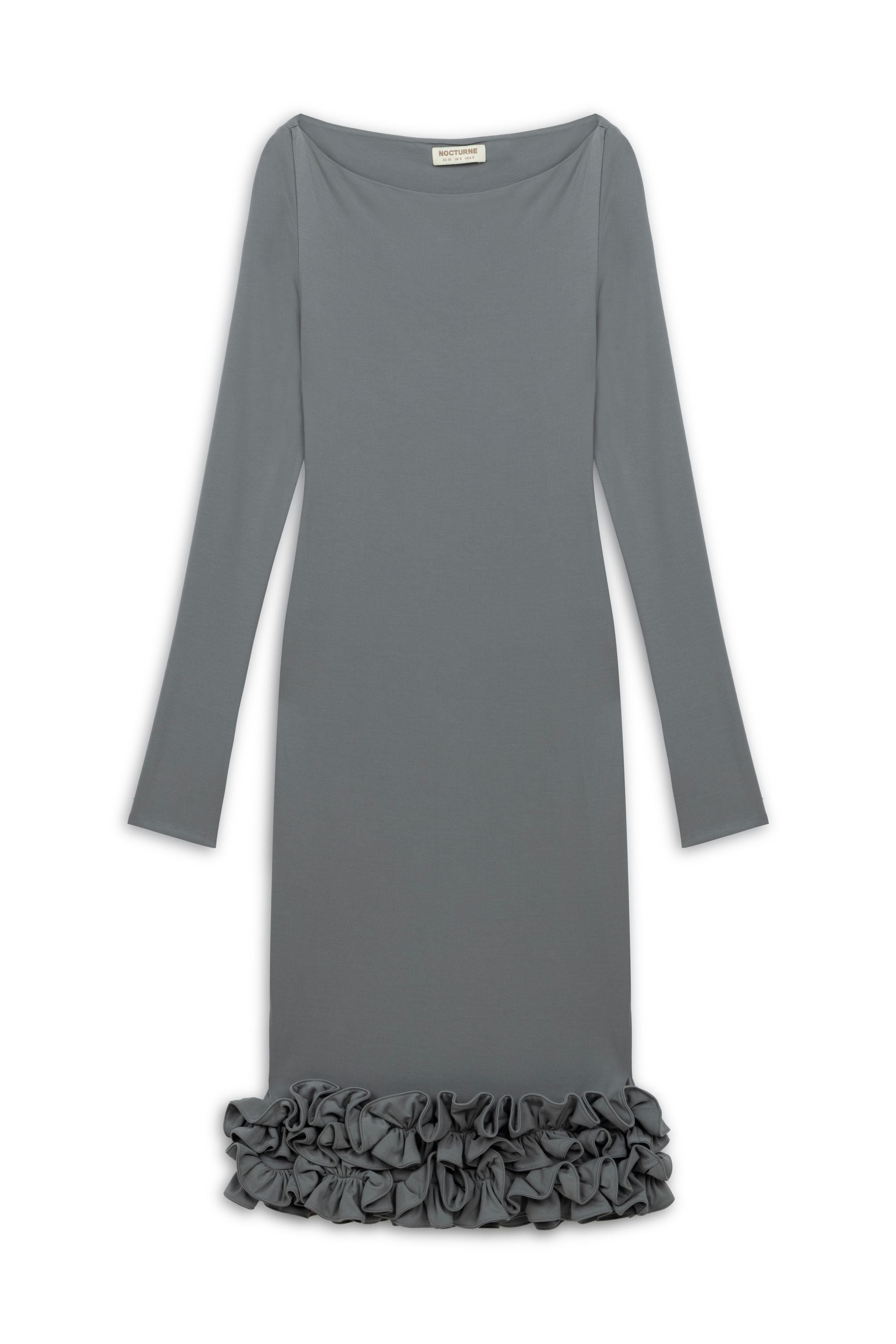 Nocturne Jersey Maxi Dress With Ruffle Detail