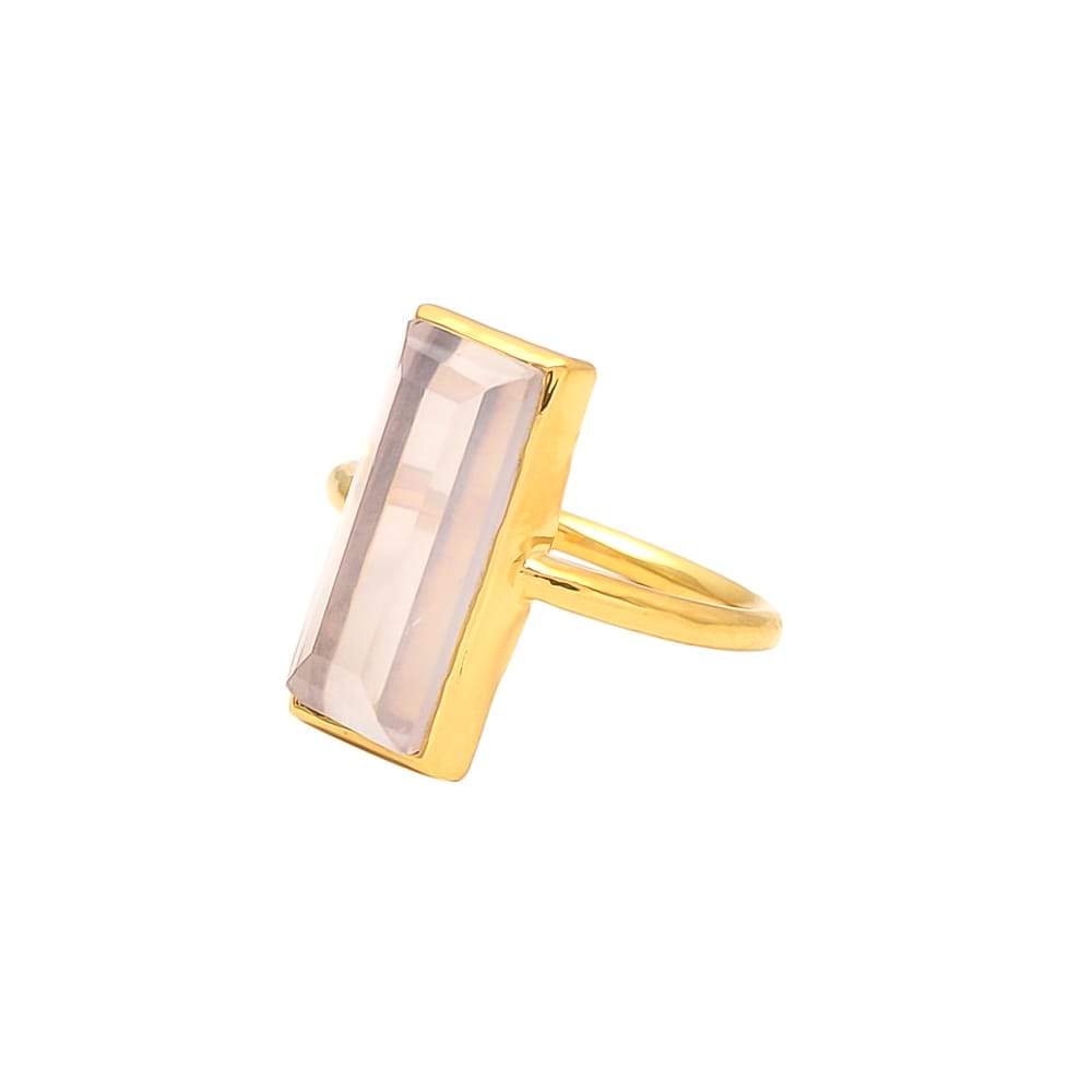 Women’s Pink / Purple / Gold Clara Ring Rose Quartz Somya London