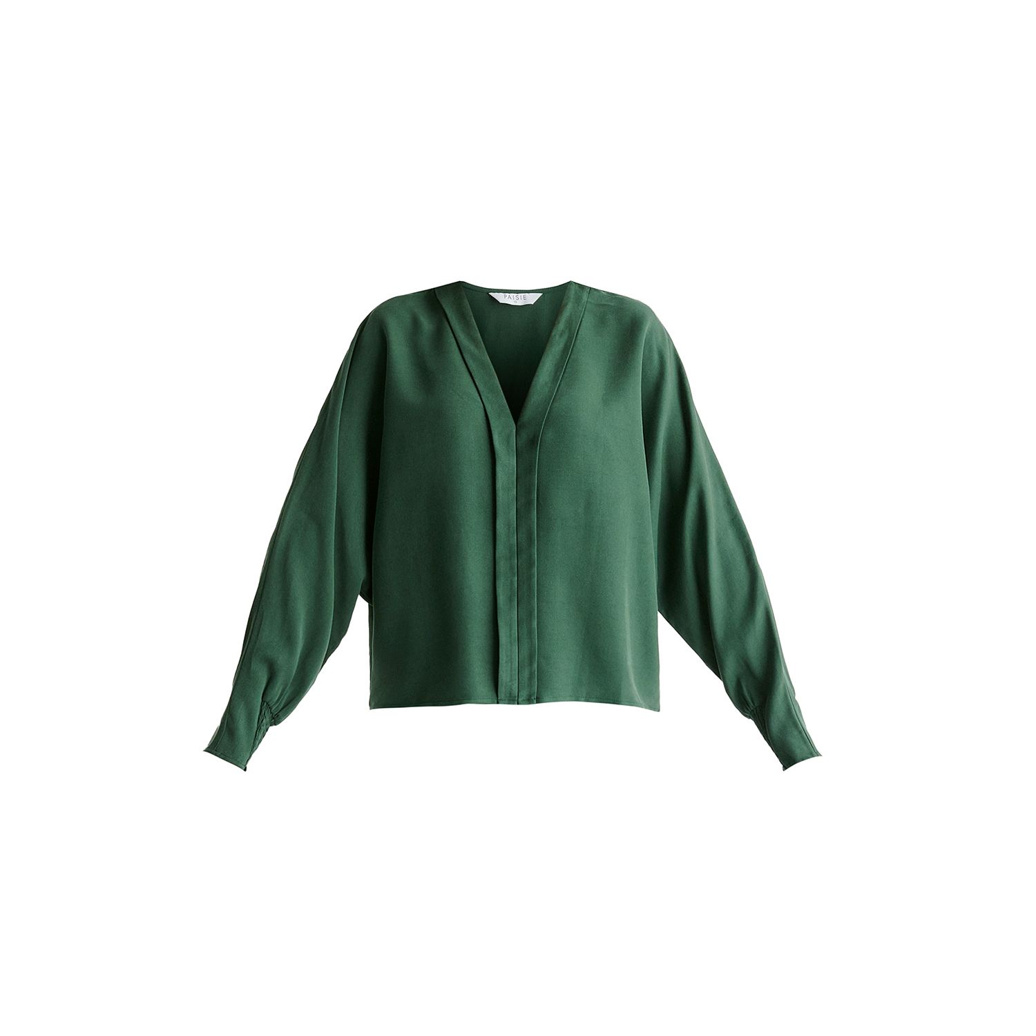 Paisie Women's V-neck Batwing Blouse In Green In Green