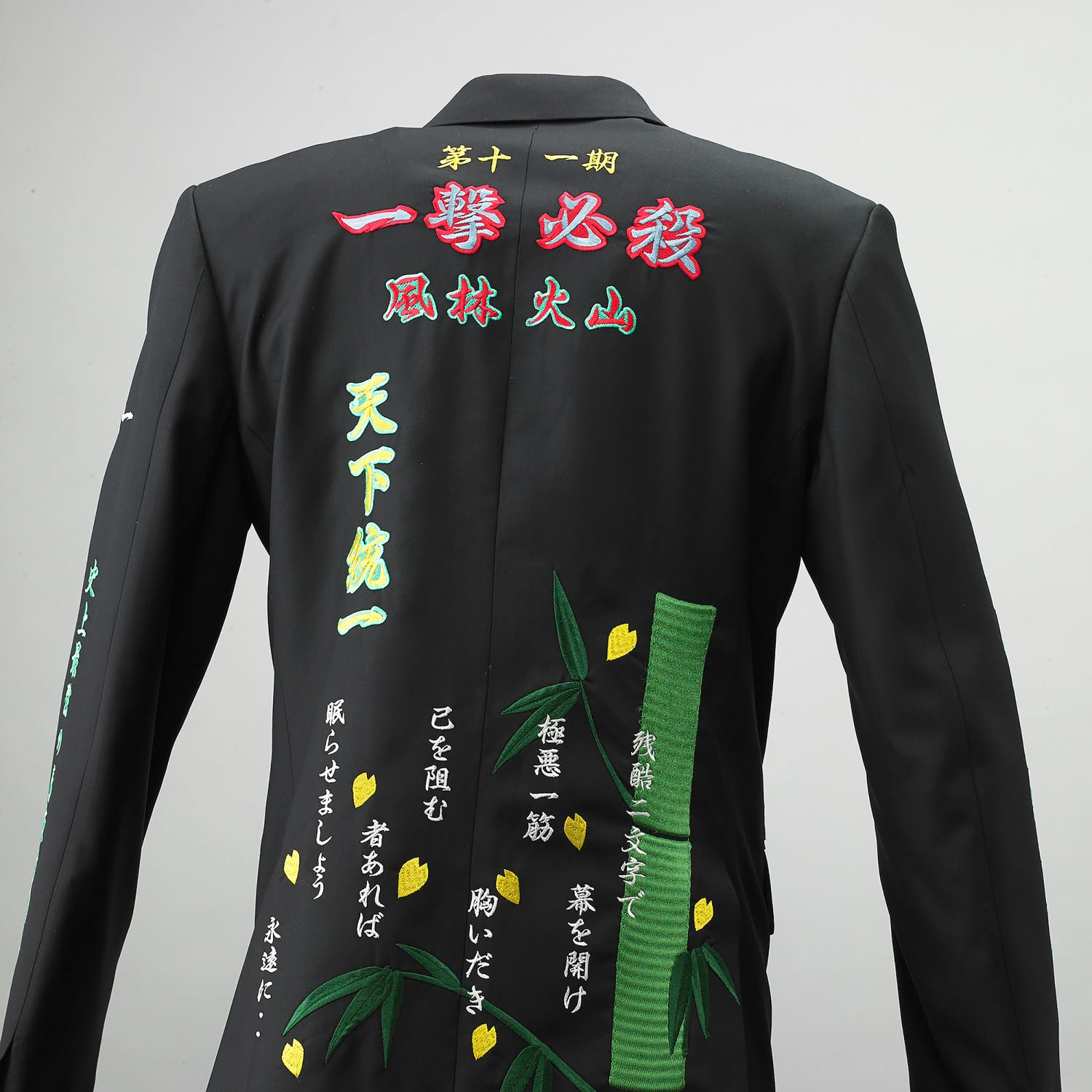 Tokkou Tailored Jacket With Japanese Embroideries In Black