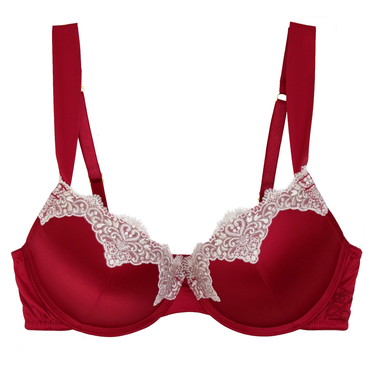 Tallulah Love Women's Opulent Lace Bra - Berry Red In Red