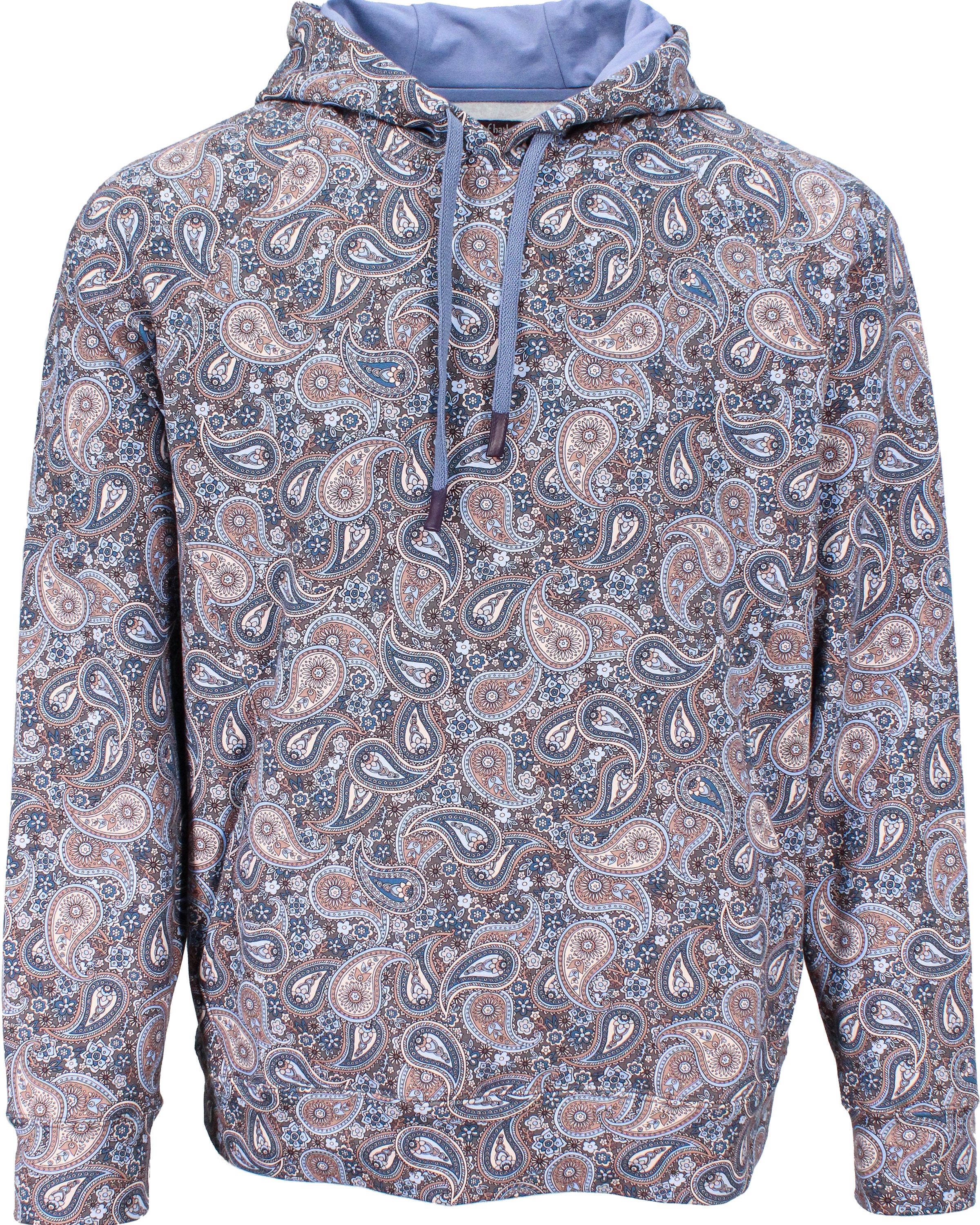 Neutrals / Grey Hank Trippy Paisley Hoodie - Grey Extra Large Lords of Harlech