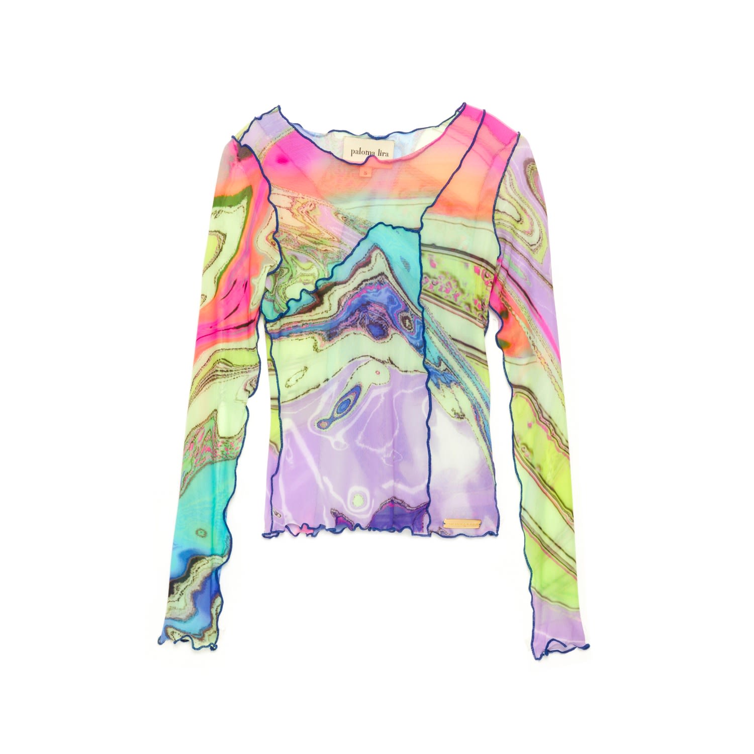 Women's Aqua Mesh Top | Extra Small | Paloma Lira