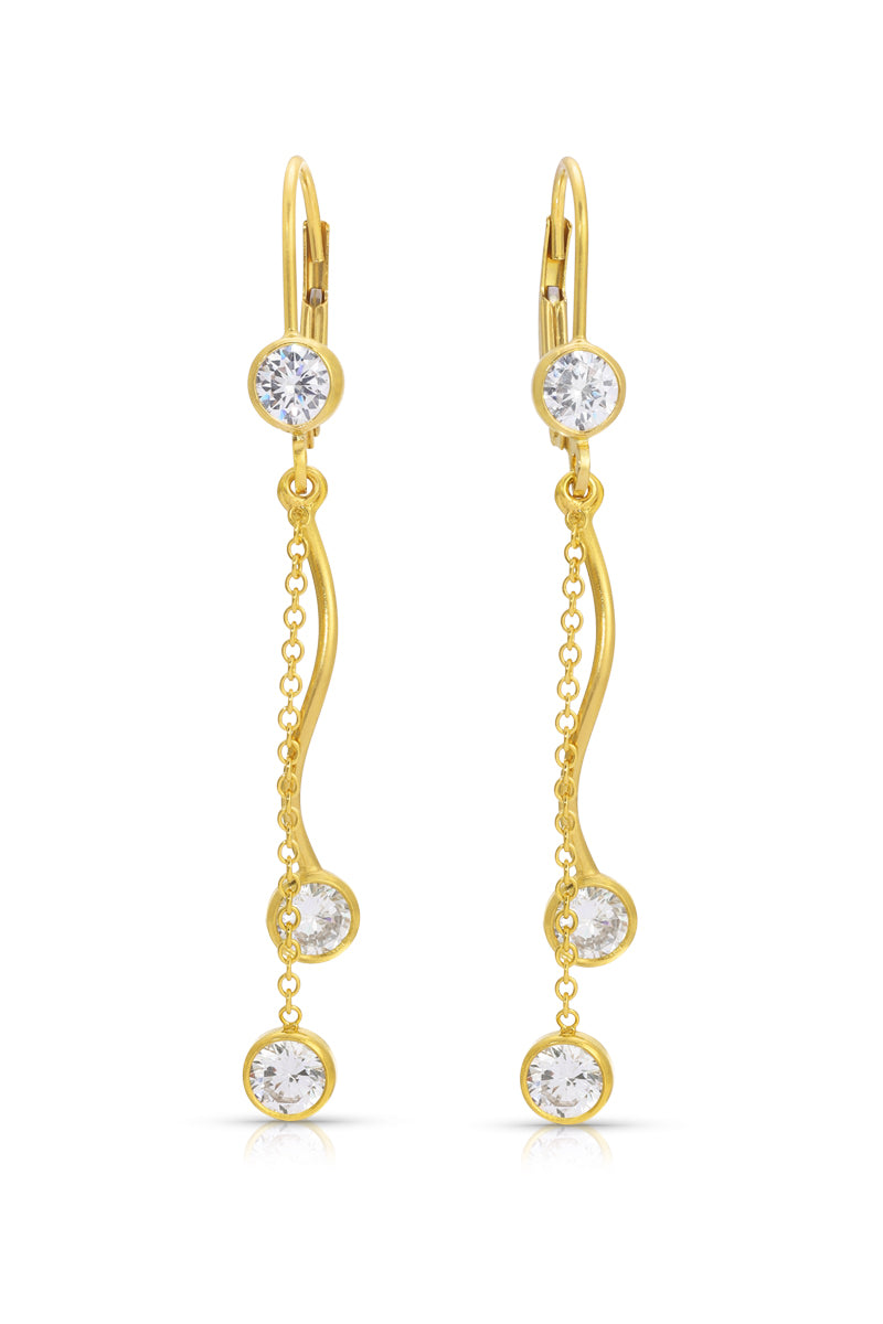 Women’s Candace Cz Gemstone Gold Earrings Naiia