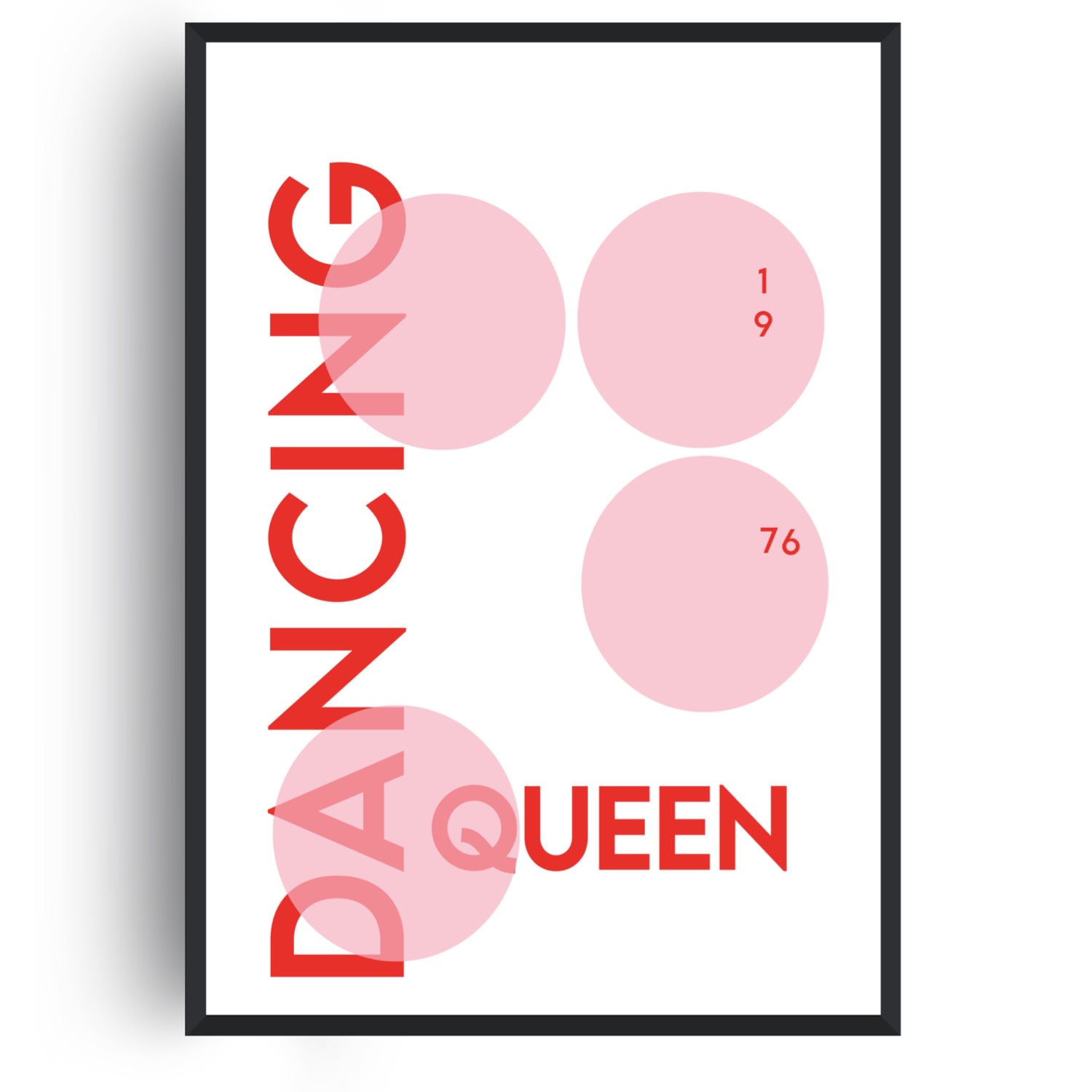 Fanclub Dancing Queen Music Retro Art Print In White