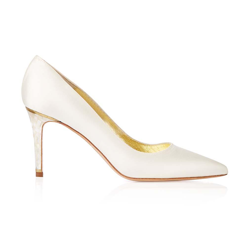 Freya Rose Women's White Chelsea - Pearl Heel In White