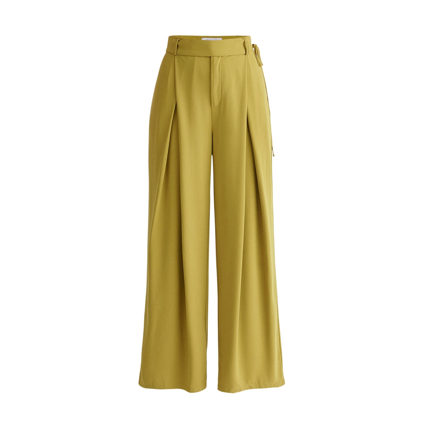 Women’s Pleated High Waist Trousers - Green Extra Small Paisie