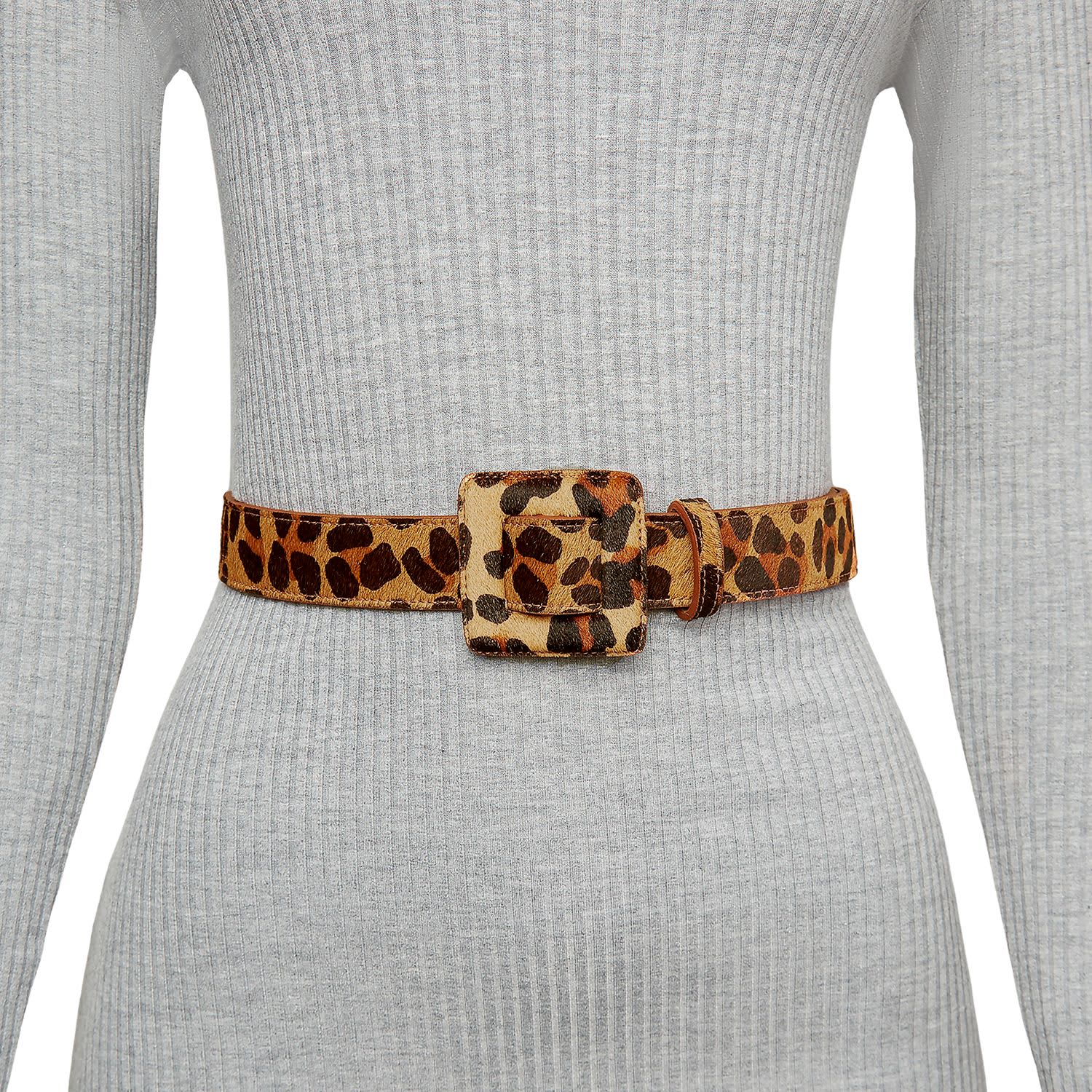 Mini Square Buckle Belt - Leopard | BeltBe | Wolf & Badger