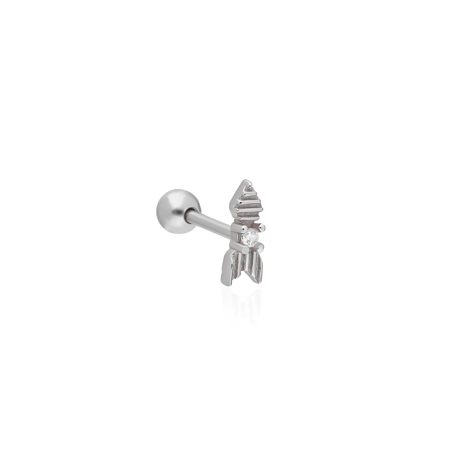 Cone Ten Piercing - Silver | Miss Happiness | Wolf & Badger