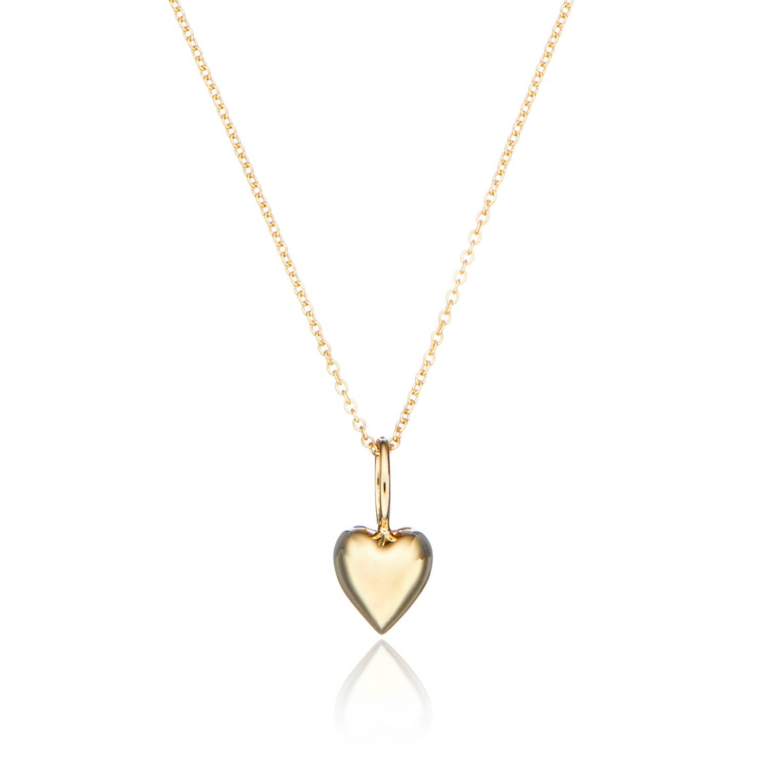 Gold Heart Charm Necklace by Lily & Roo