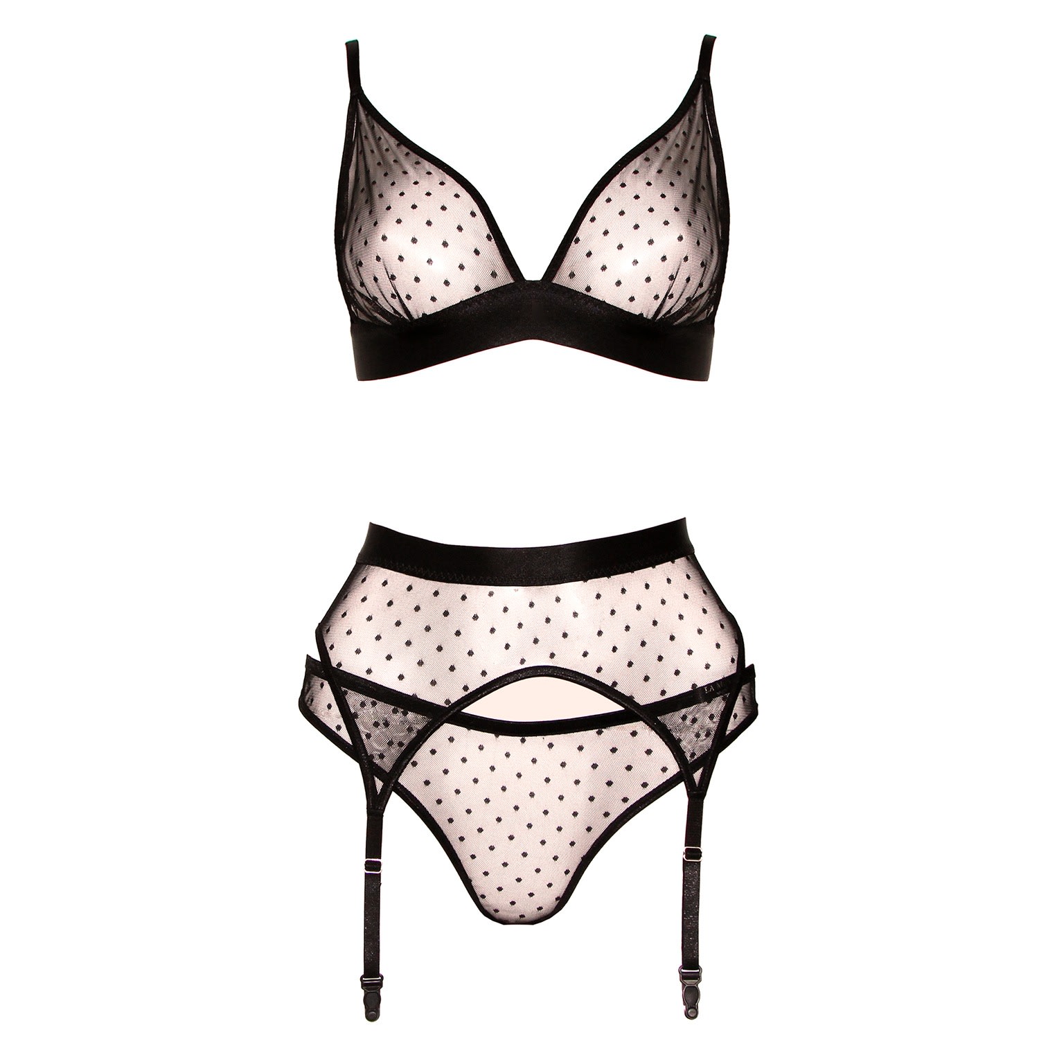 Women's Black Flirt Lingerie Set | Extra Large | La Musa